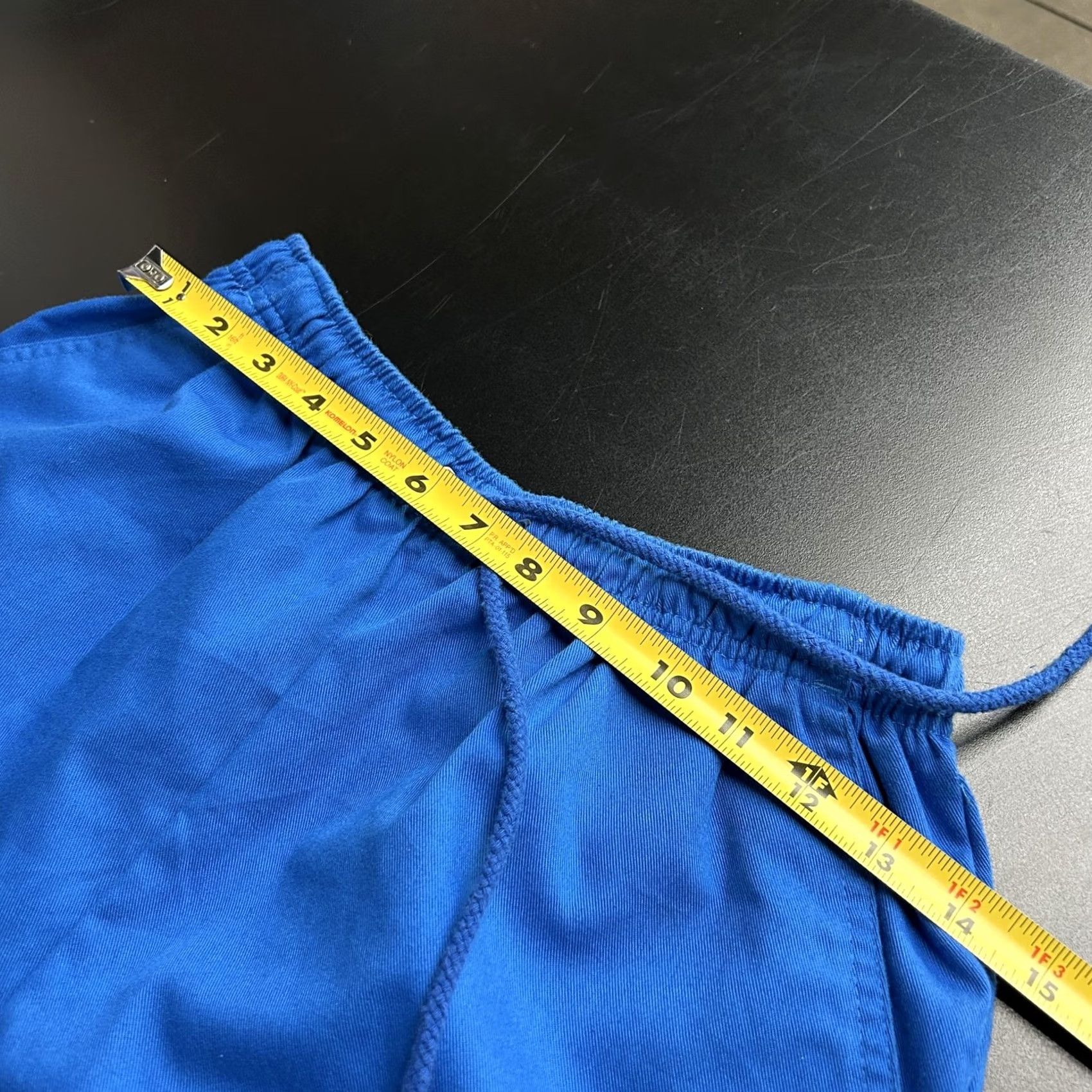 Basic Editions Basic Editions Shorts Mens Short Chino Casual Blue Elastic Waist Drawstring Pockets 9 Inseam Solid XS? (Size S) Size US 29 - 4 Thumbnail