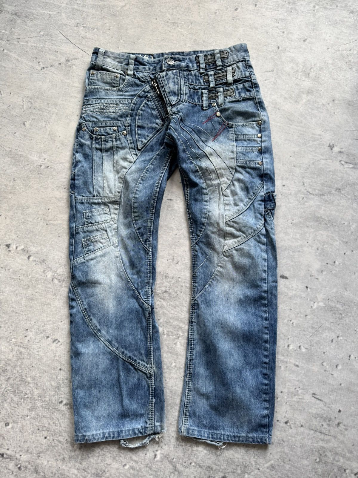 Designer Japrag Multipocket ay2J Drip Denim Japanese Designer Pants Size US 32 / EU 48 - 1 Thumbnail