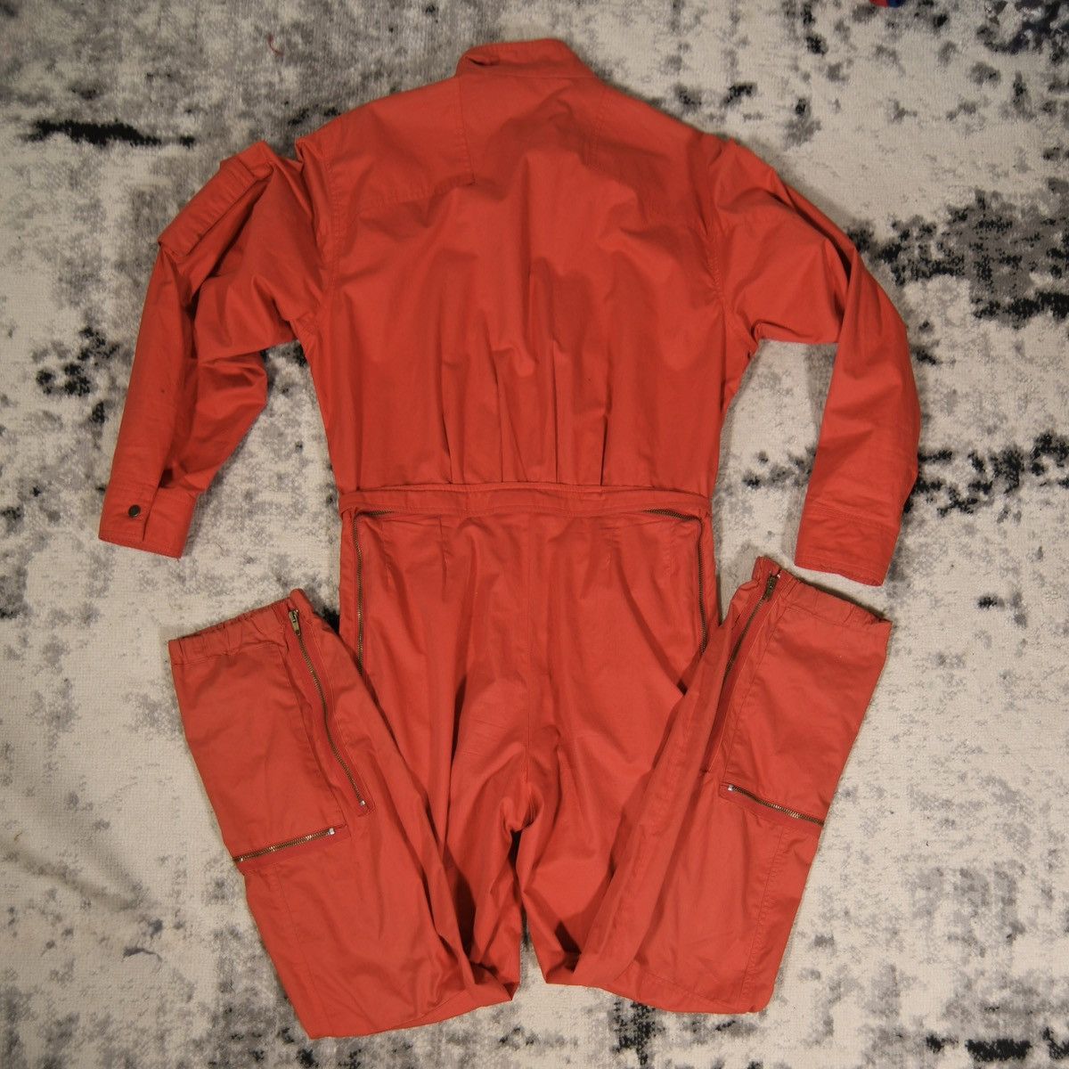 Giorgio Armani Rare Unique Giorgio Armani 1980s Runway Red Jumpsuit Size US 34 / EU 50 - 2 Thumbnail