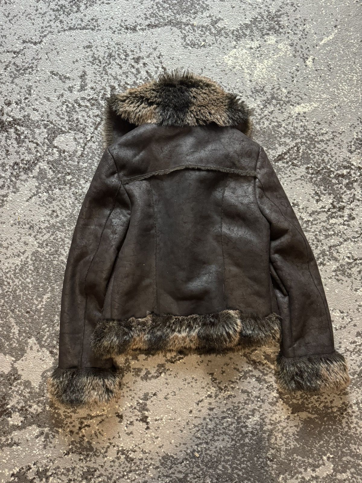 If Six Was Nine × Japanese Brand × Vintage Vintage y2k Asymmetrical G.O.A Style Fur Bomber Jacket Size US S / EU 44-46 / 1 - 17 Thumbnail