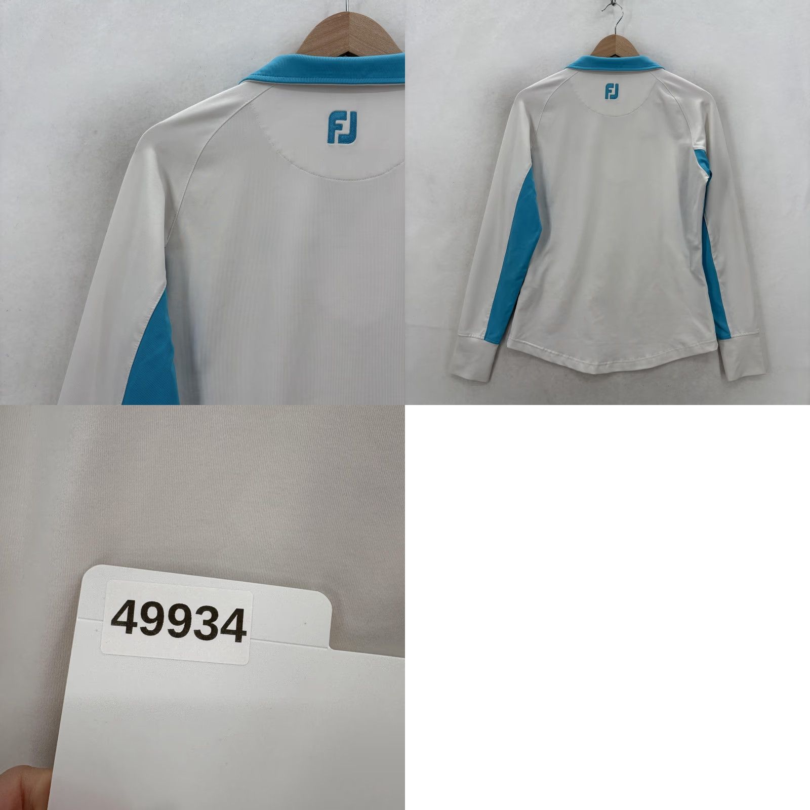 Footjoy FootJoy Pullover Womens Small White Colorblock 1/4 Zip Golf Top Stretch Knit Raglan Sleeve Womens Size S / US 4 / IT 40 - 9 Thumbnail