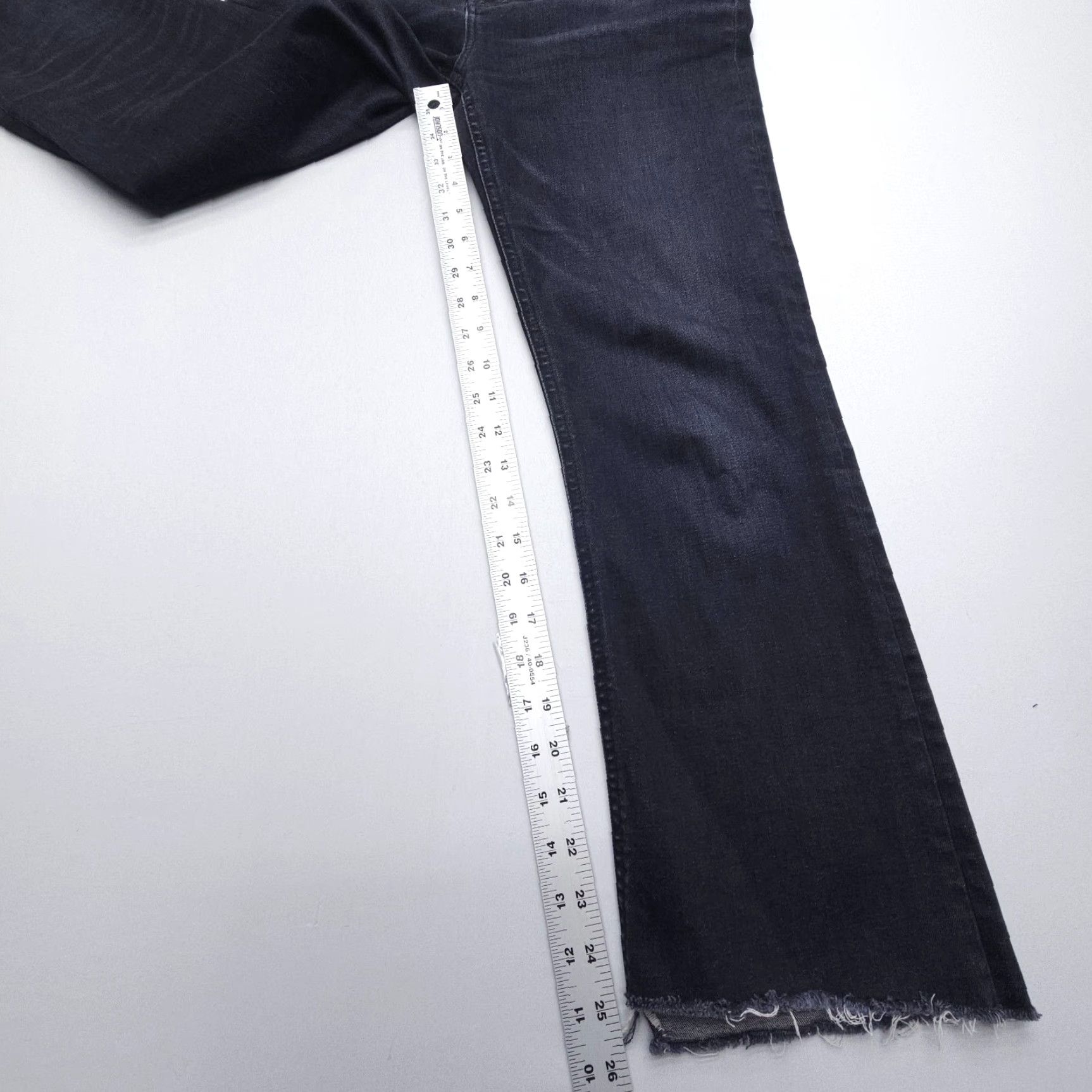 J.Crew VINTAGE J. Crew Jeans Womens 29 Crop Boot Demi Black Denim Cropped Stretch 5-Pocket Regular Mid Rise Button Fly 29 Size 29" - 5 Thumbnail