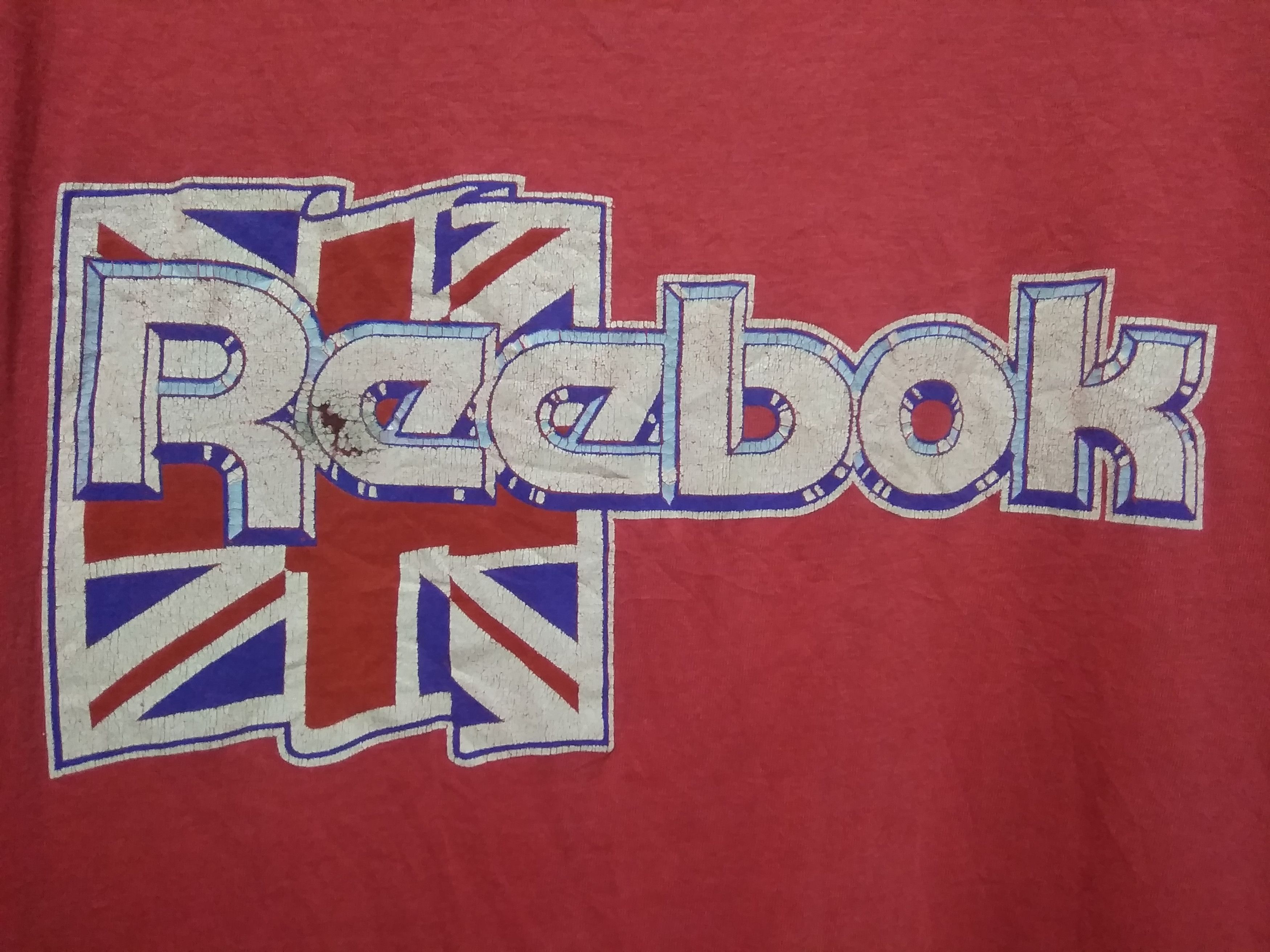Unsound Rags Vintage 80s Reebok Union Jack flag logo archival clothing Size US L / EU 52-54 / 3 - 4 Thumbnail