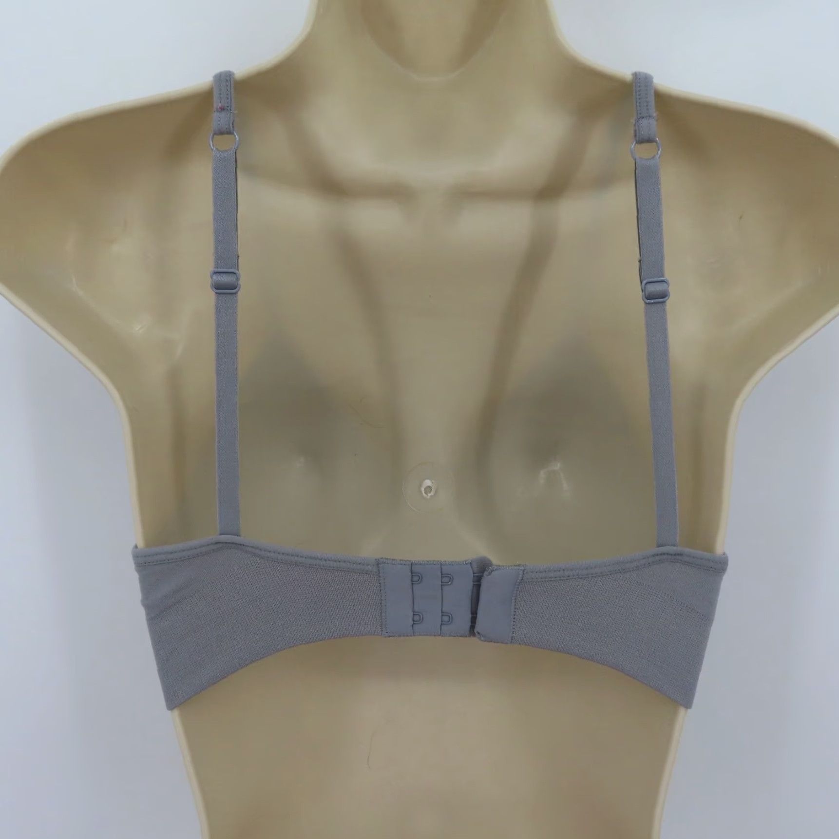 DKNY DKNY Womens Small 021987 Solid Gray White Logo Wireless Wire Free Bralette Bra Shirt? Size ONE SIZE - 4 Thumbnail