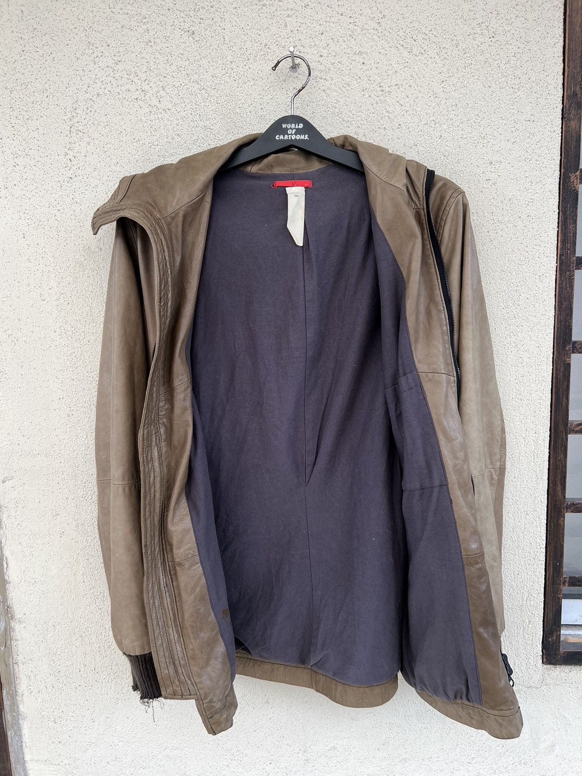 Leather 0000 Japan Patina Sheep Skin Leather Jacket Hoodie Size US M / EU 48-50 / 2 - 23 Thumbnail