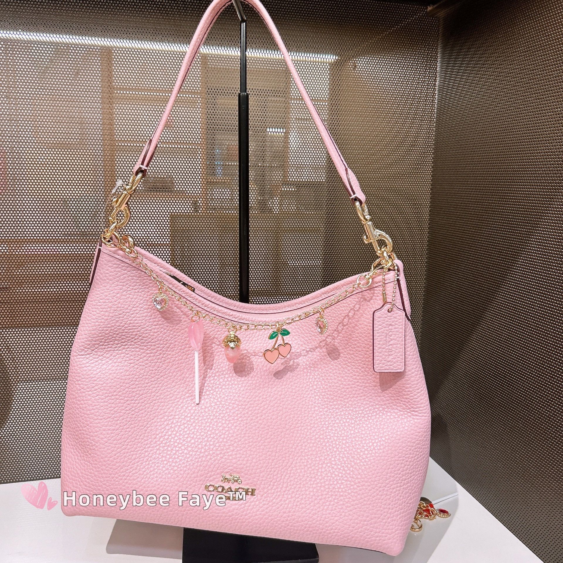 Coach Laurel Shoulder Bag CR148 Gold/Carnation Size ONE SIZE - 3 Thumbnail
