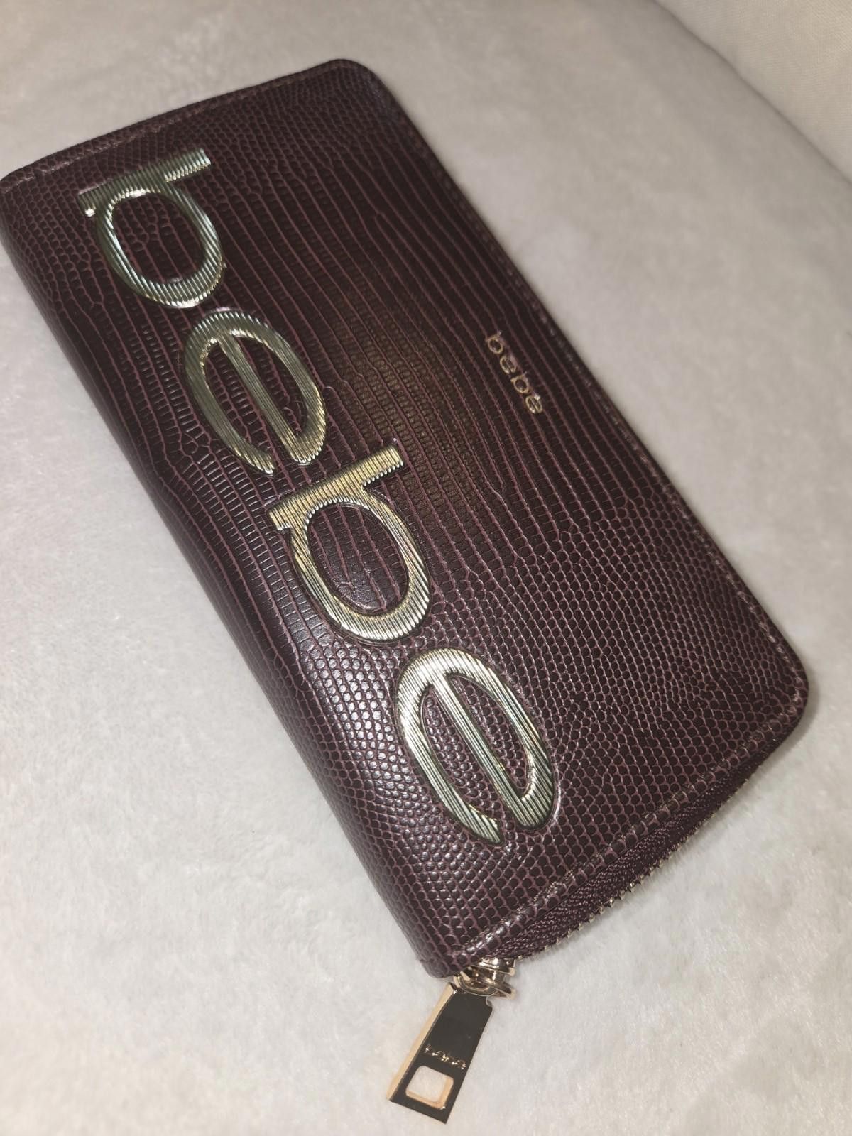 Bebe Bebe Fabiola Stamped Lizard Continental Wallet Wine MSRP $49 Size ONE SIZE - 8 Thumbnail
