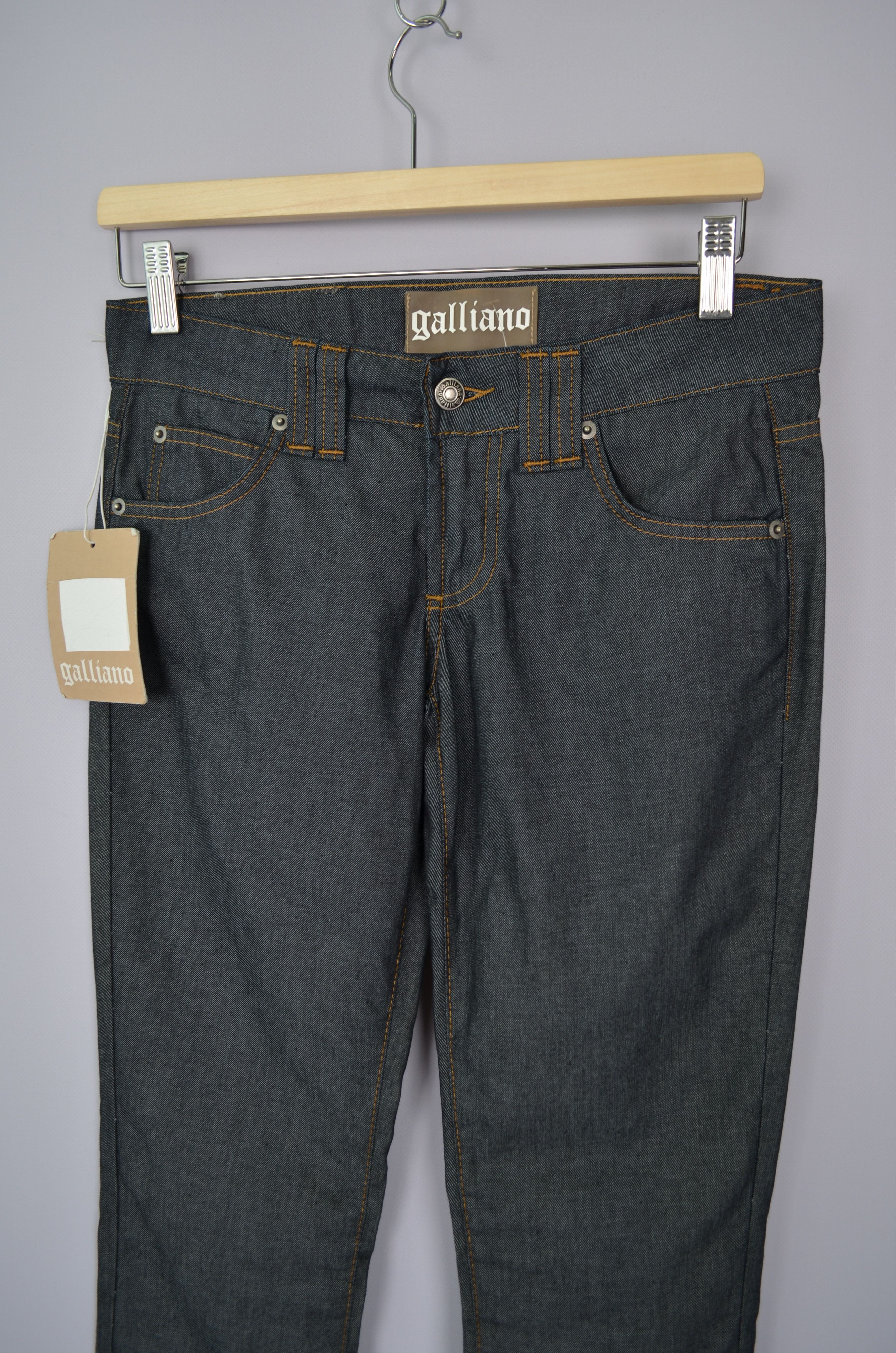 Designer × John Galliano Galliano Luxury Women's Dark Blue Denim Jeans Size 26/27 Size 26" / US 2 / IT 38 - 3 Thumbnail