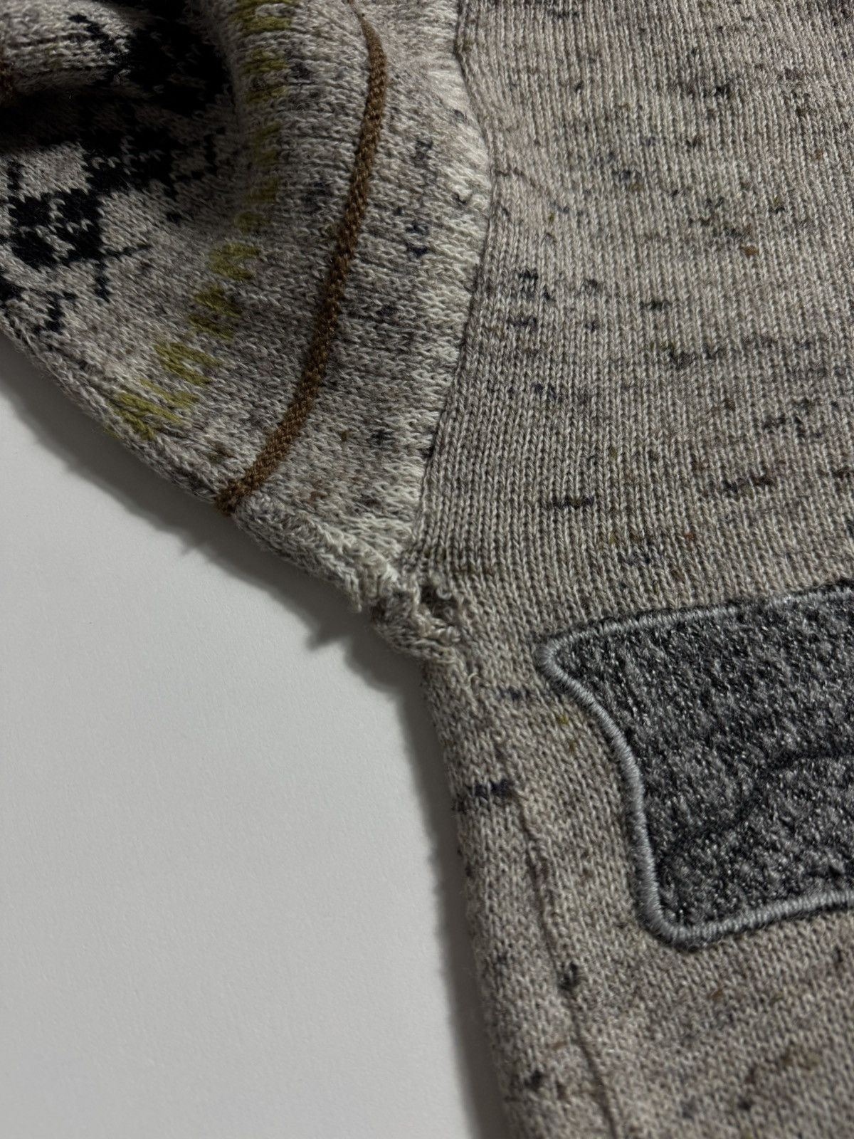Japanese Brand × Vintage Vintage Embroidered Polar Bear Eclectic Sweater Wool cute Size US L / EU 52-54 / 3 - 13 Thumbnail