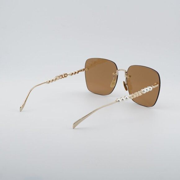 Gucci Gucci GG1923SA 003 Sunglasses Gold with Pearl Square Frame Size ONE SIZE - 4 Thumbnail