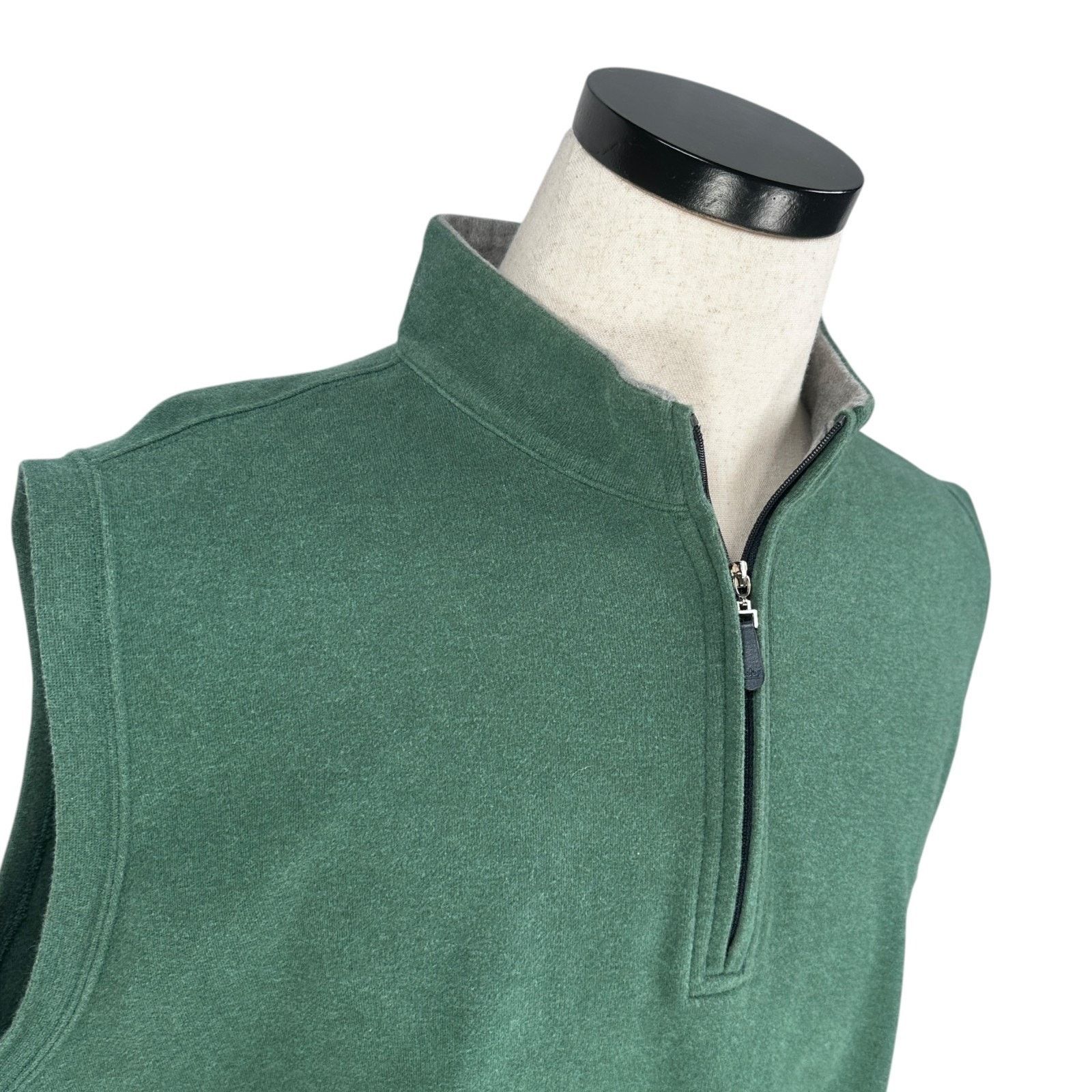 Peter Millar Peter Millar 1/4 Zip Sweatshirt Golf Vest Men L Green Cotton Size US L / EU 52-54 / 3 - 3 Thumbnail