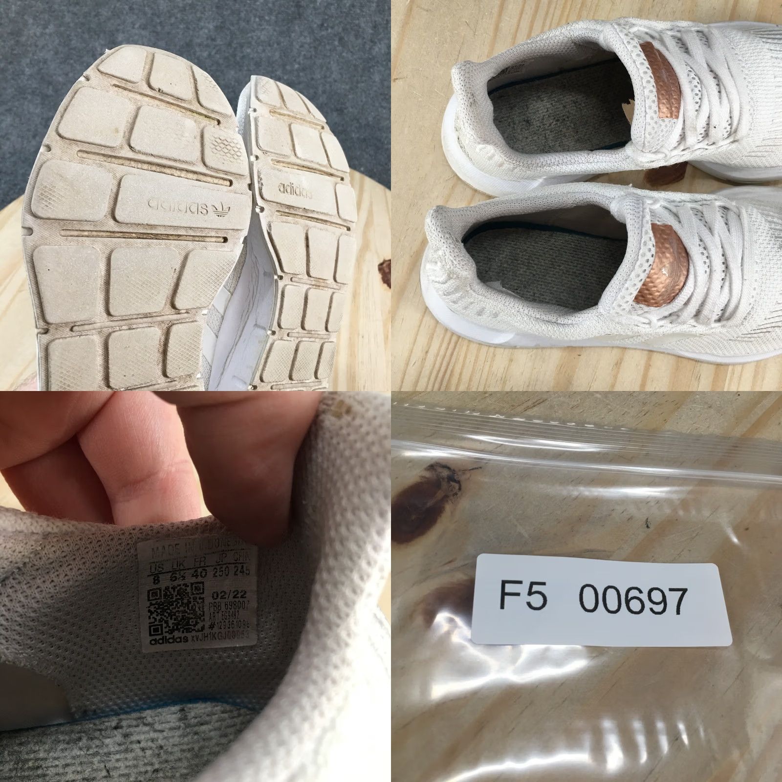 Adidas Adidas Swift Run X Womens Sneakers 8 White Knit Athletic Running Lightweight Size US 8 / IT 38 - 10 Thumbnail