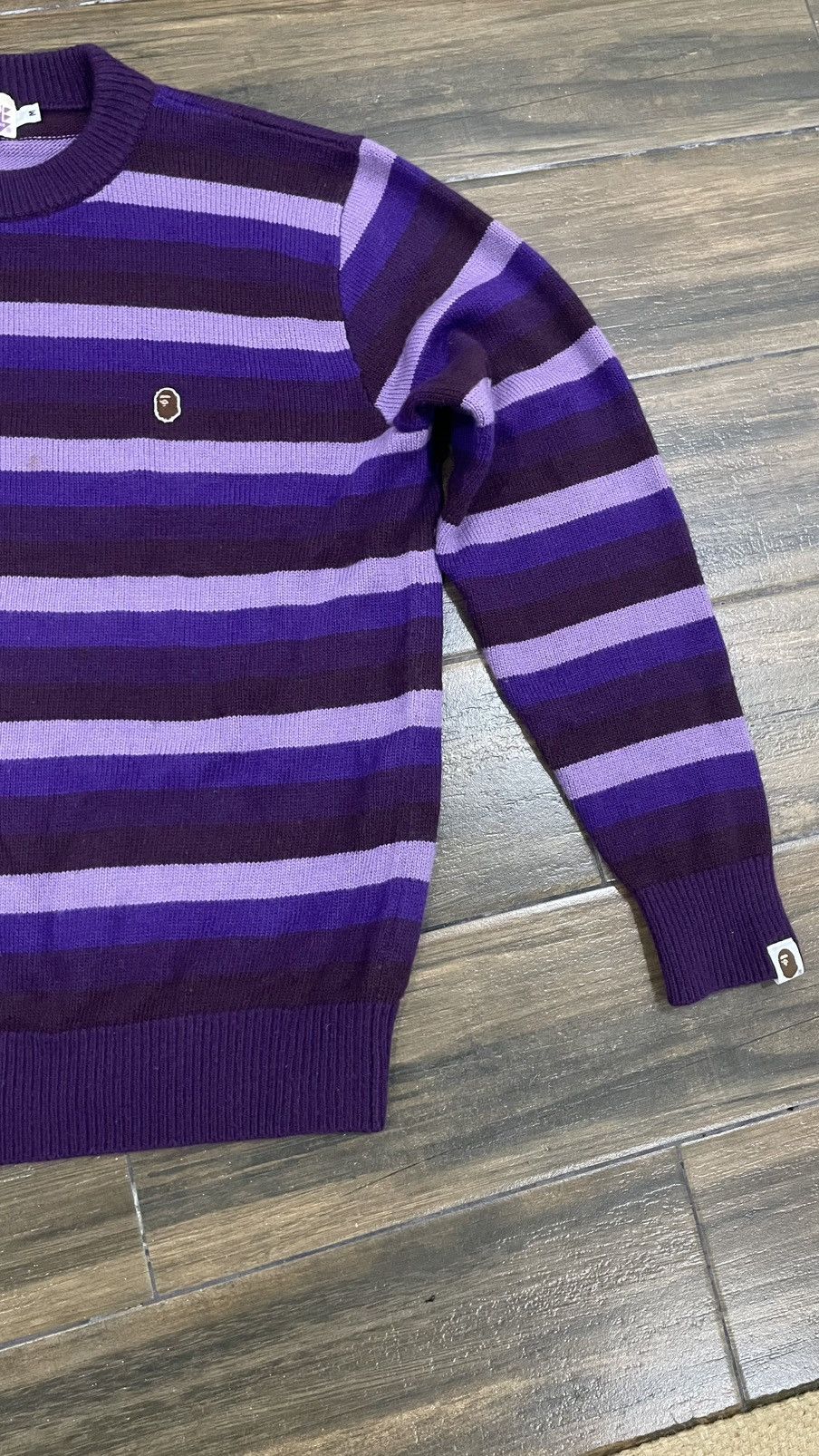 Bape BAPE Striped Knitwear Sweatshirt vtg style Size US M / EU 48-50 / 2 - 2 Thumbnail