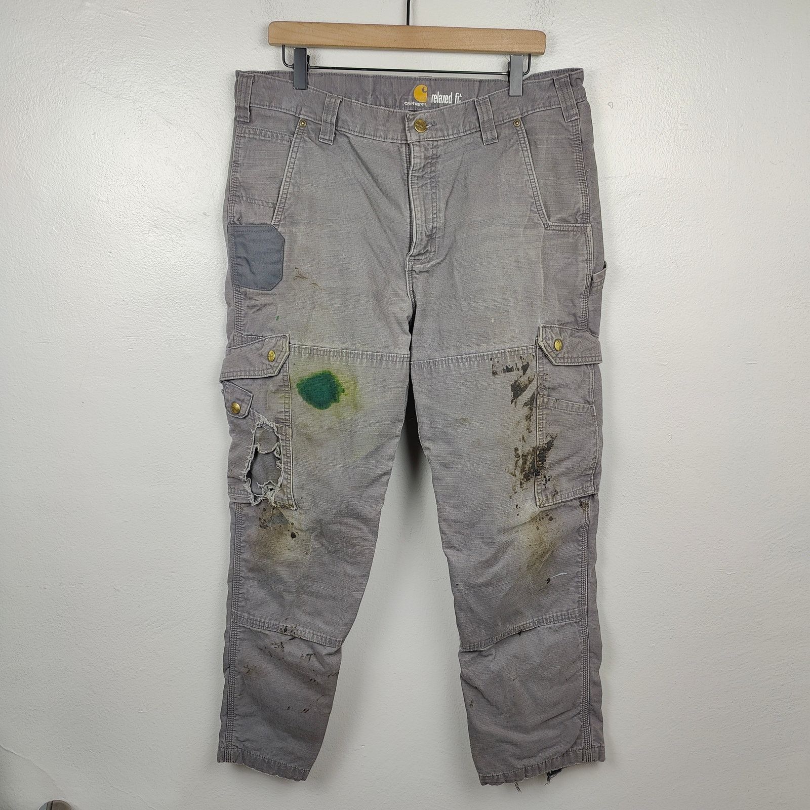 Carhartt Carhartt Relaxed Ripstop Flannel Lined Cargo Pants 36 Size US 36 / EU 52 - 1 Thumbnail