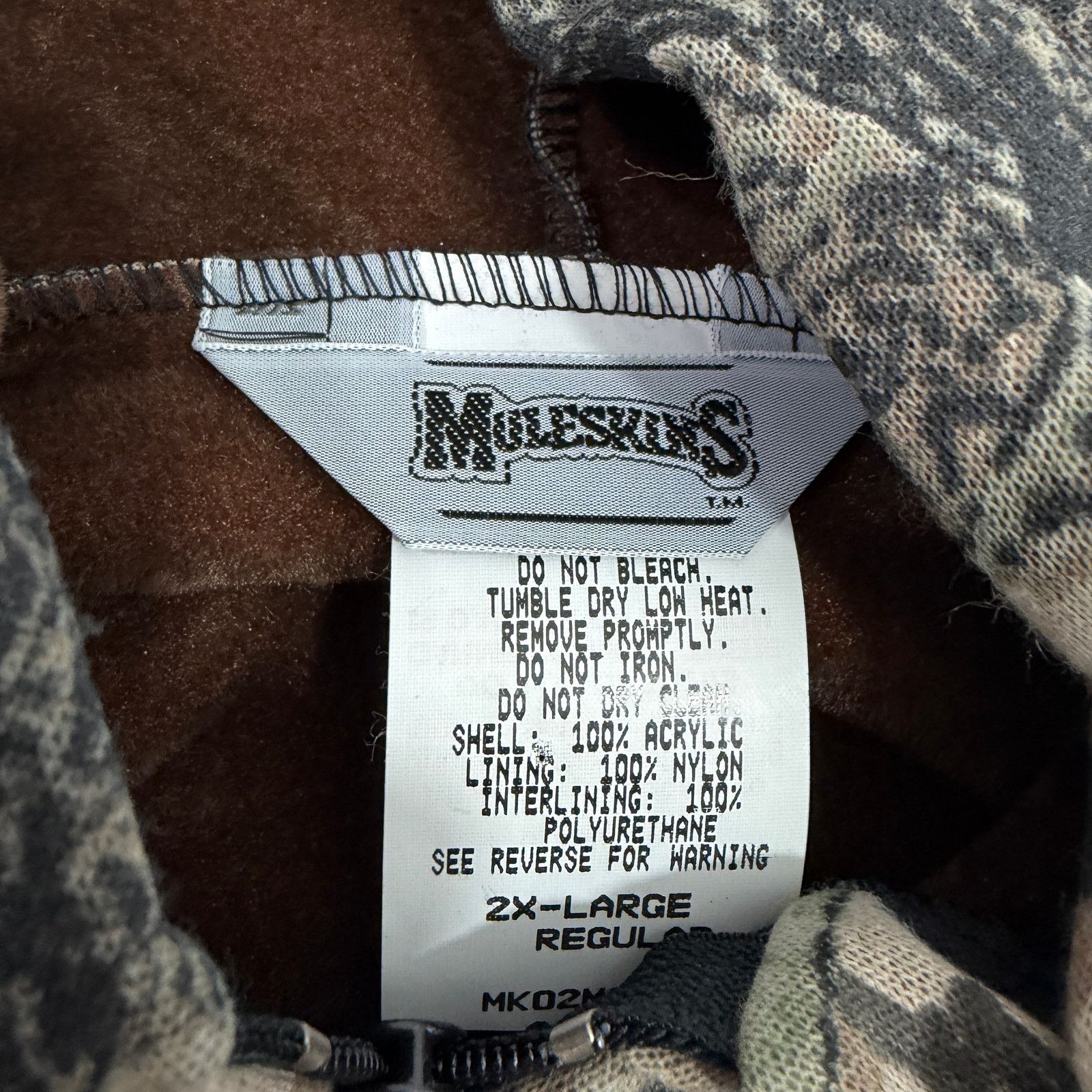 Vintage Vintage Muleskins Camo Hoodie 2XL Full Zip Sweatshirt NEW Size US XXL / EU 58 / 5 - 6 Thumbnail