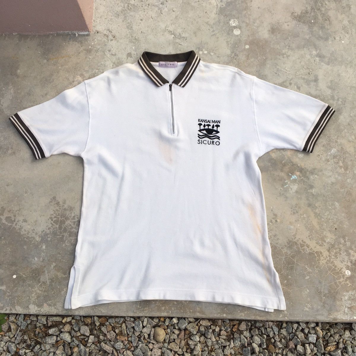Japanese Brand × Kansai Yamamoto × Vintage Vintage KANSAI MAN SICURO Polo Tee Size US M / EU 48-50 / 2 - 1 Thumbnail