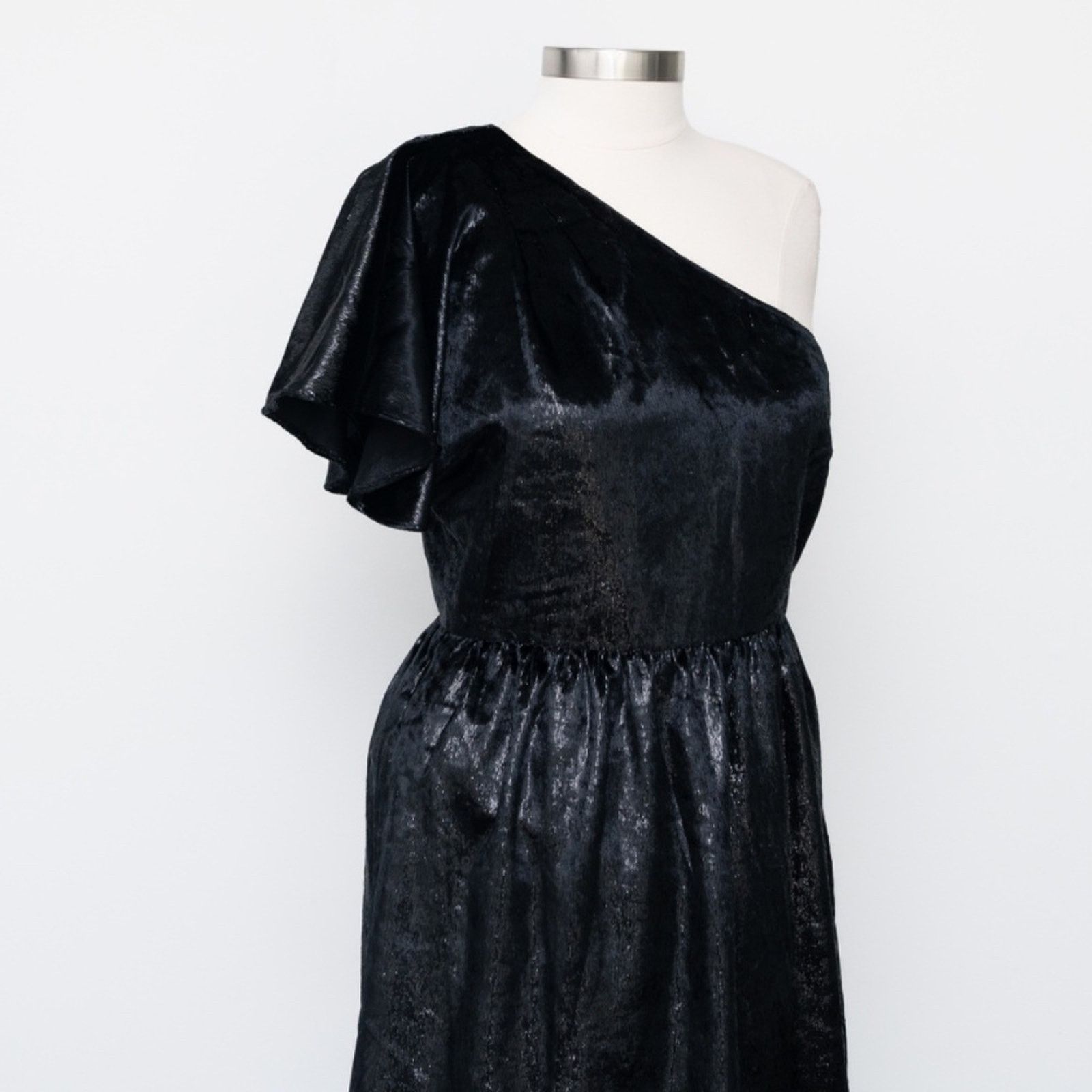 7 For All Mankind 7 For All Mankind. New! One Shoulder Velour Dress. Size L / US 10 / IT 46 - 11 Thumbnail