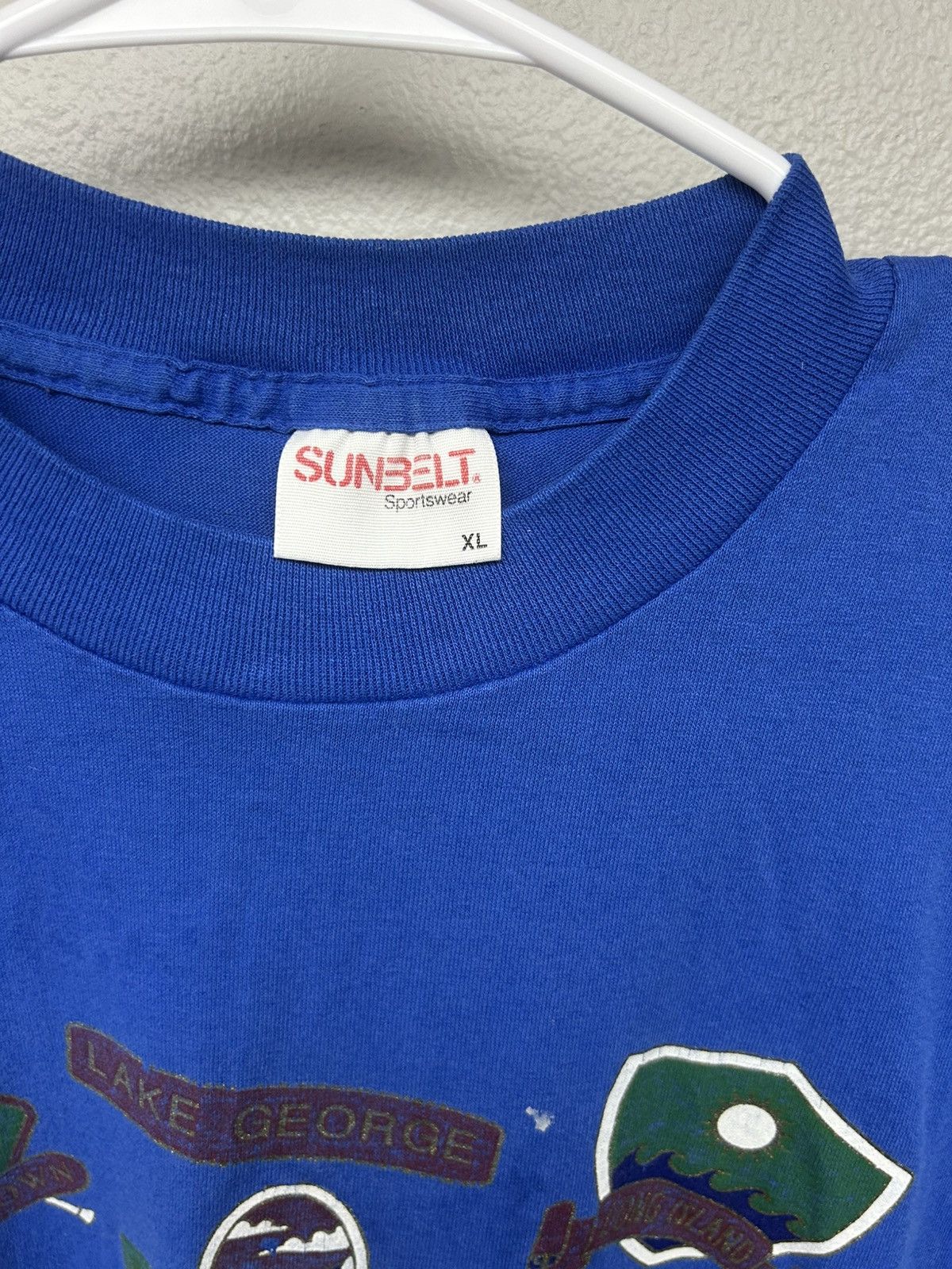 Vintage Single Stitch New York Longsleeve Blue Sunbelt Sportswear Size US XL / EU 56 / 4 - 3 Thumbnail