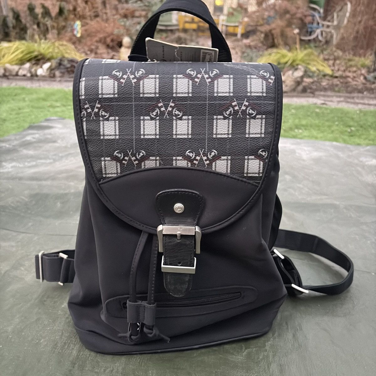 Phat Farm Phat Farm Nylon Drawstring Flap Backpack Size ONE SIZE - 6 Thumbnail