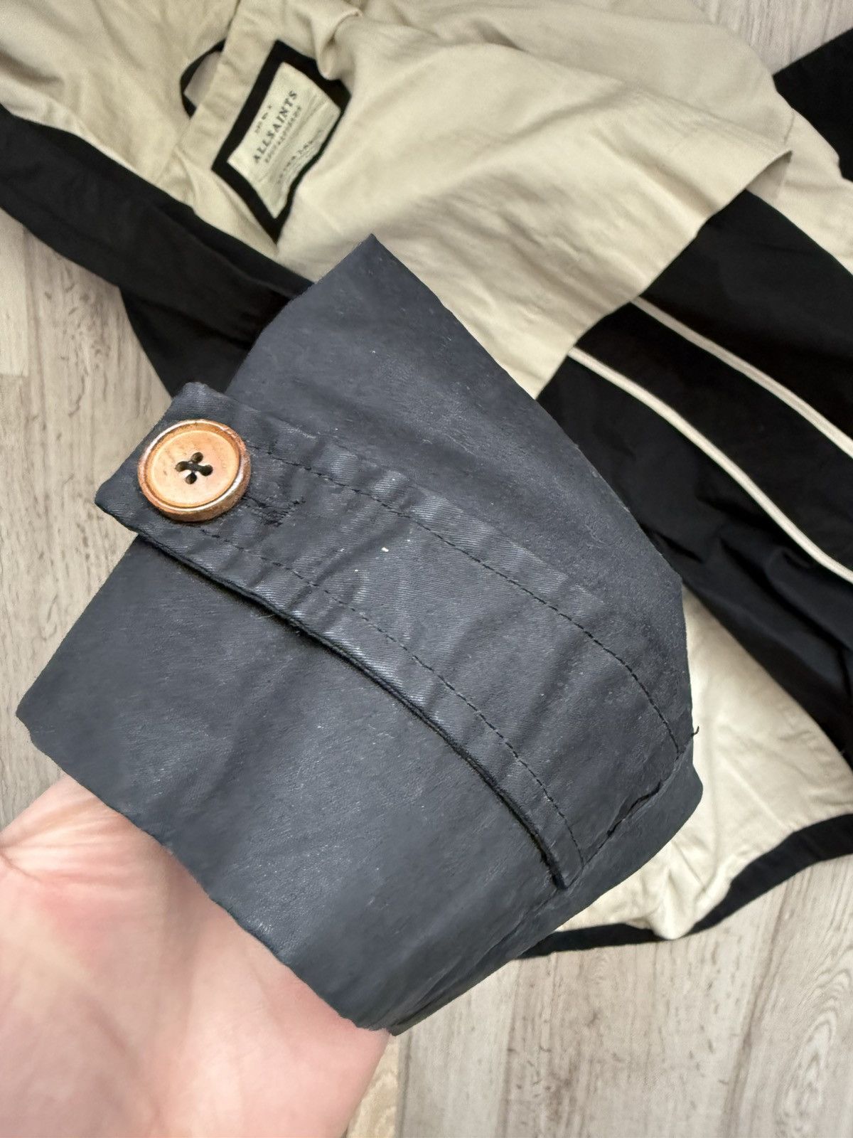 Allsaints AllSaints Valaste Duffle Coat – Black Cotton Hooded Jacket Size US XL / EU 56 / 4 - 23 Thumbnail