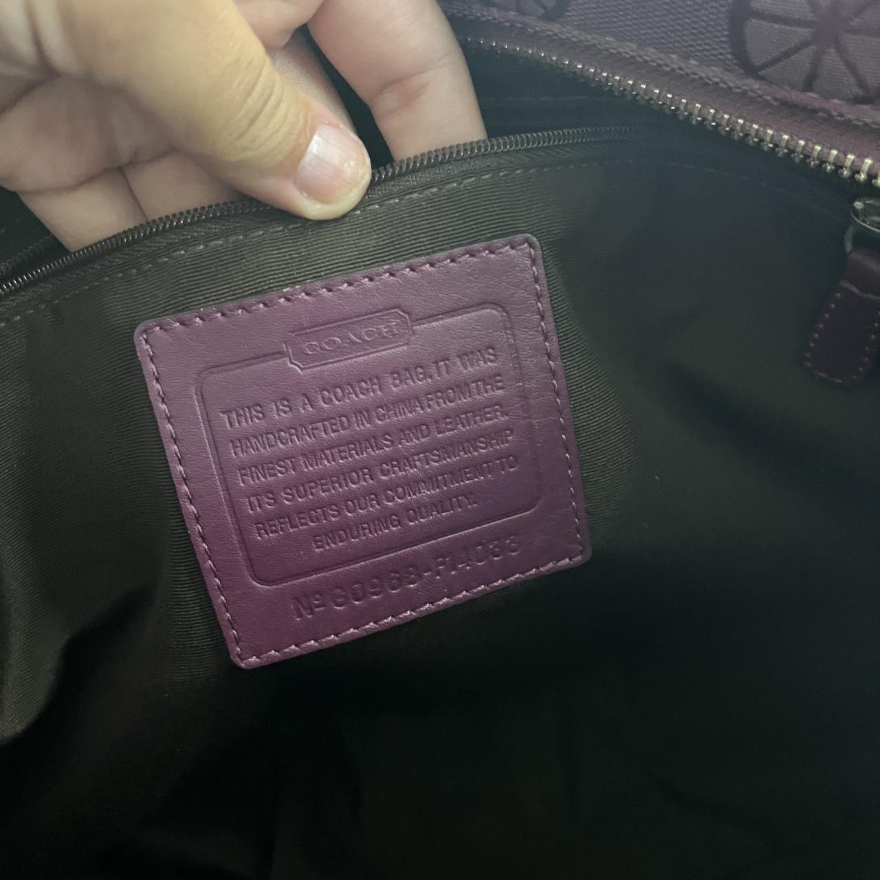 Coach Purple Coach Horse and Carriage Purse / Tote Bag. Size ONE SIZE - 4 Thumbnail