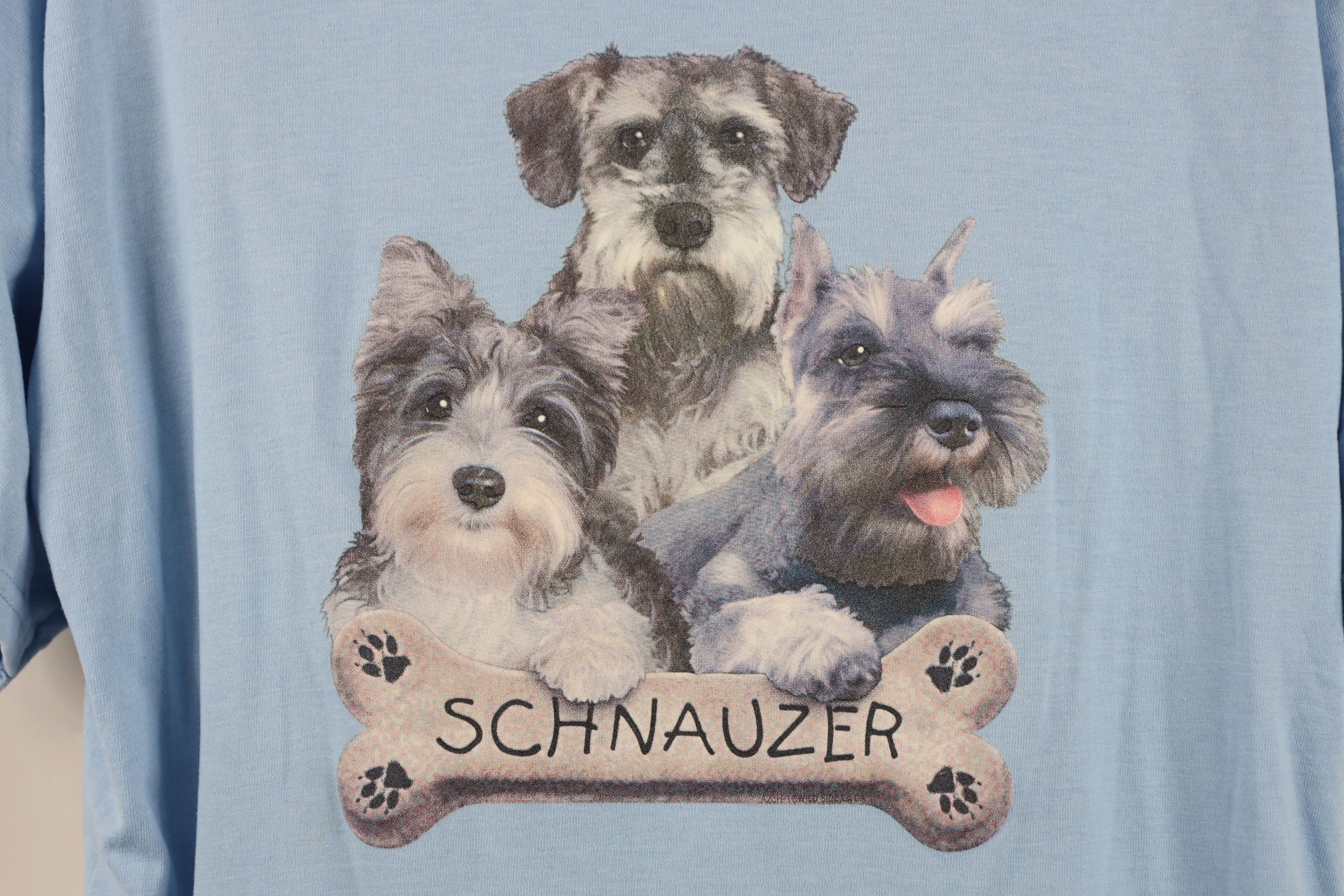 Vintage Vintage 90s Y2K Streetwear Schnauzer Dog Puppy T-Shirt Blue Size L / US 10 / IT 46 - 4 Thumbnail