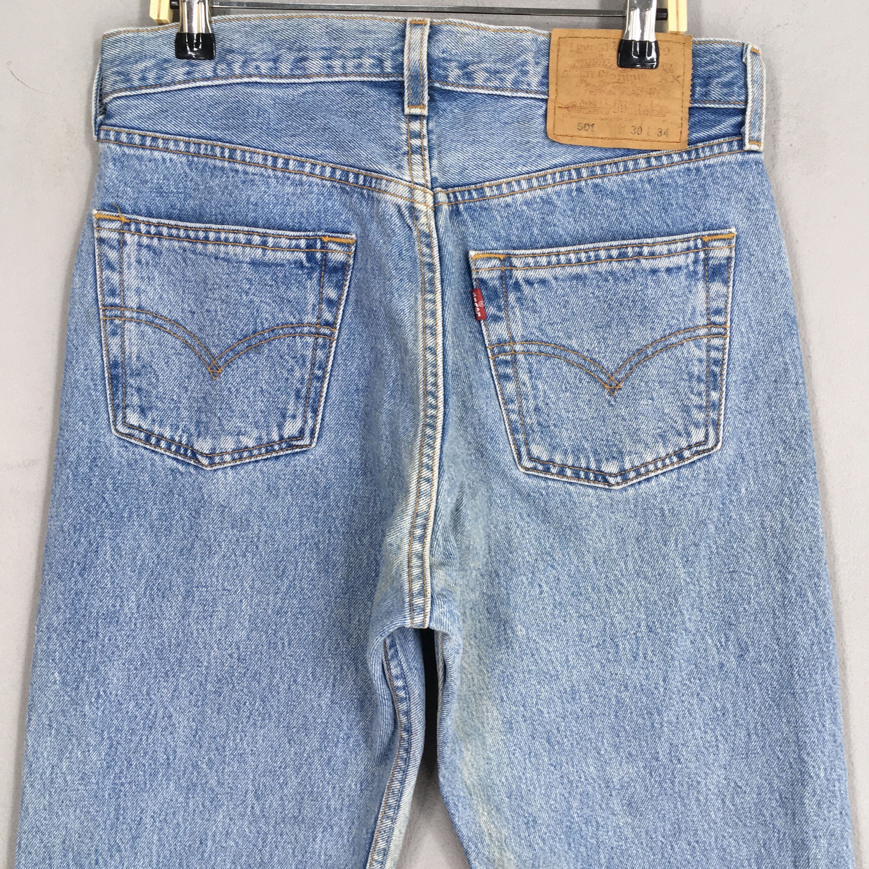 Levi's Size 28x28 Vintage 90s Levi's 501 Faded Blue Jeans S1827 Size US 28 / EU 44 - 10 Thumbnail