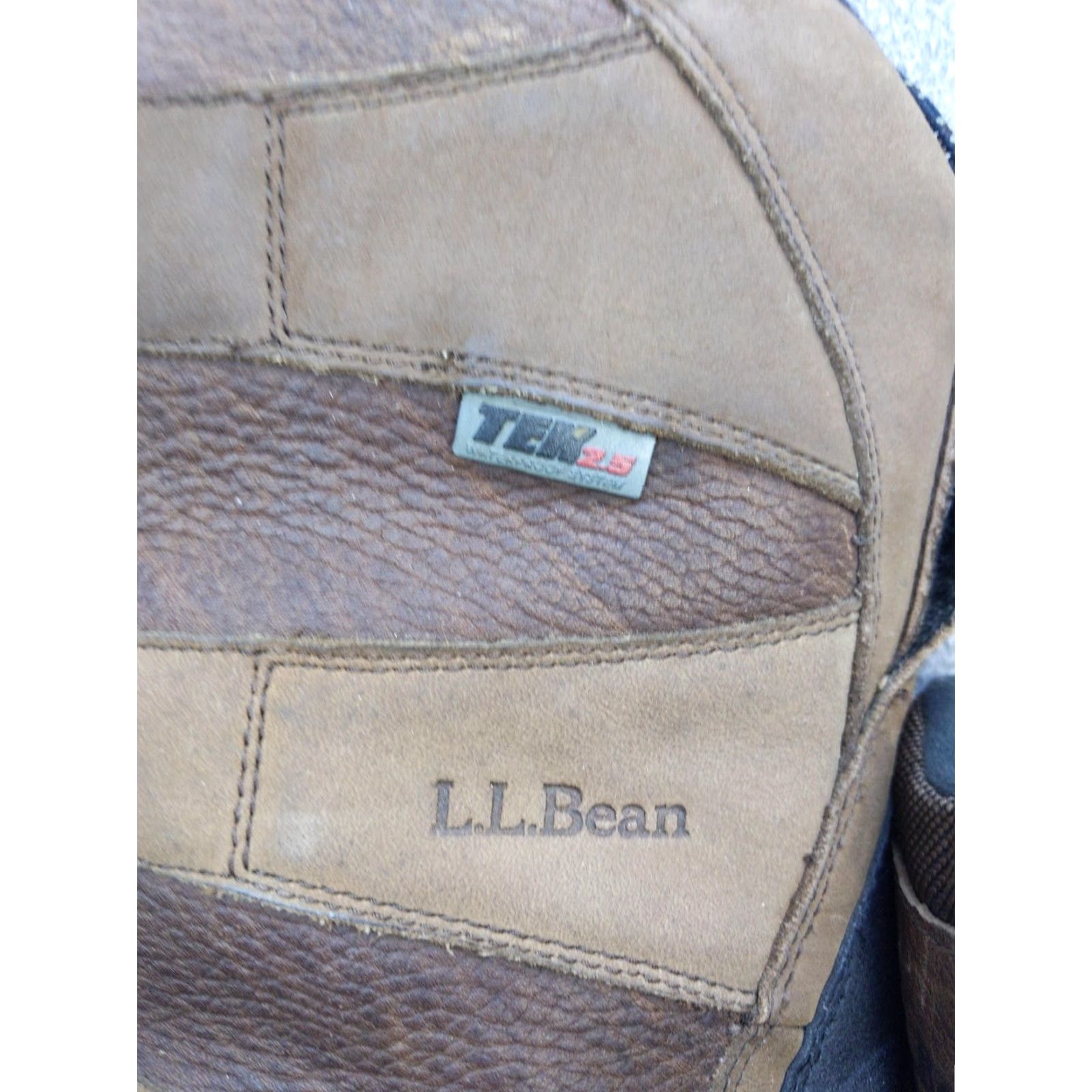 Vintage L.L. Bean Tek 2.5 Snow Boots Mens 12 Brown Leather Insulated Winter Outdoor Mid-Calf Boot Mens Shoes Leather Upper Rubber Outsole Lace Up M Size US 12 / EU 45 - 2 Thumbnail