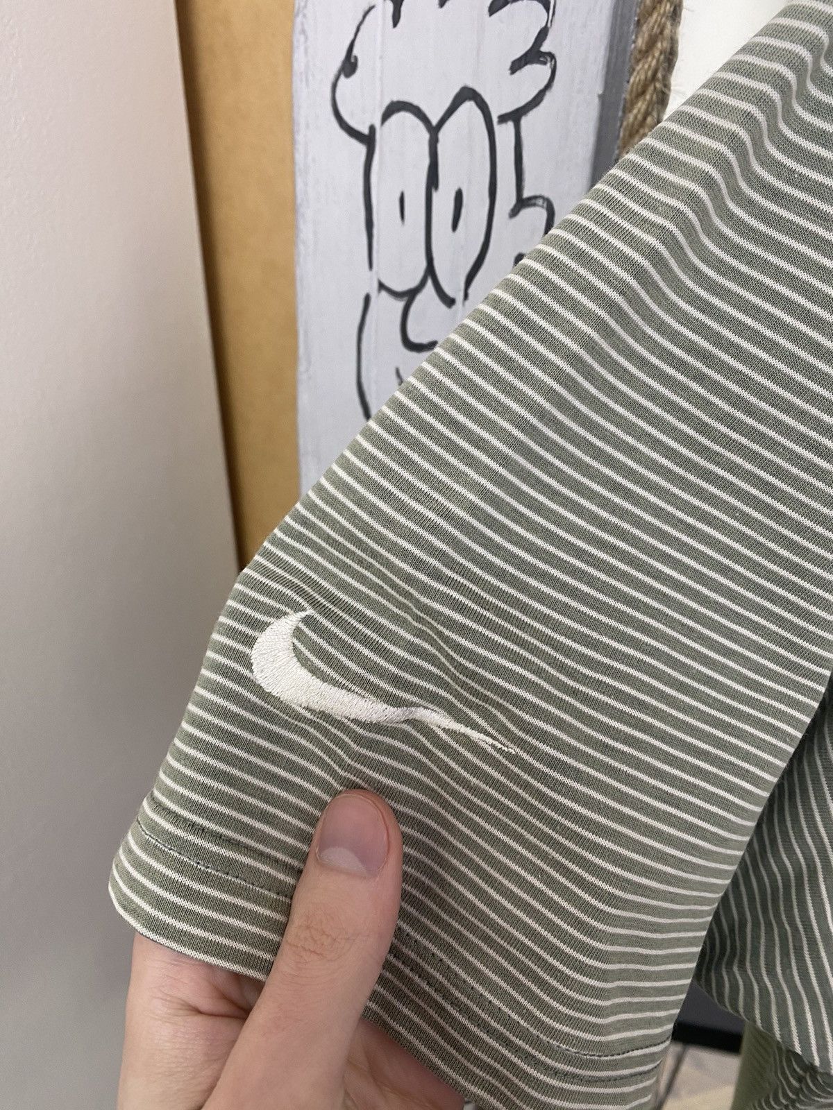 Nike × Vintage Vintage 90s Nike Court Tennis Agassi Stripes Polo Shirt Size US M / EU 48-50 / 2 - 11 Thumbnail
