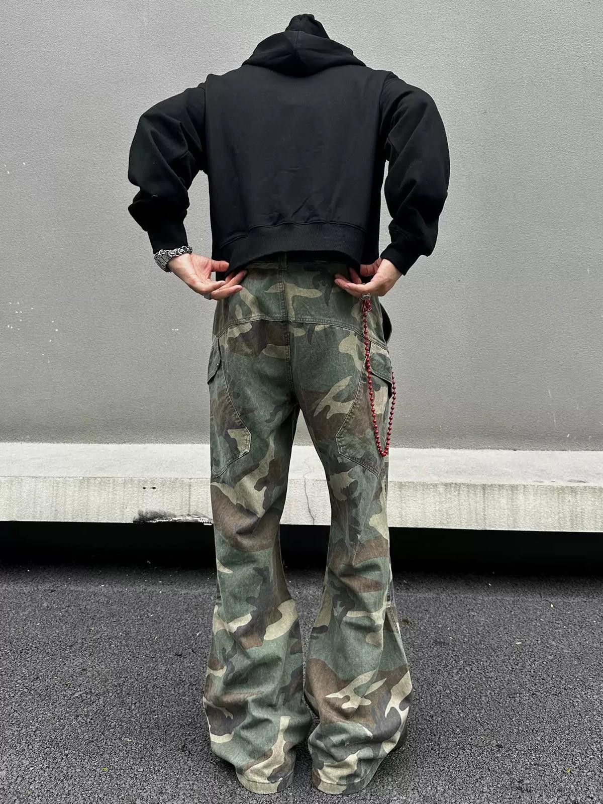 Other Camouflage Cargo Stacked Pants, Flared Trousers Size US 32 / EU 48 - 4 Thumbnail