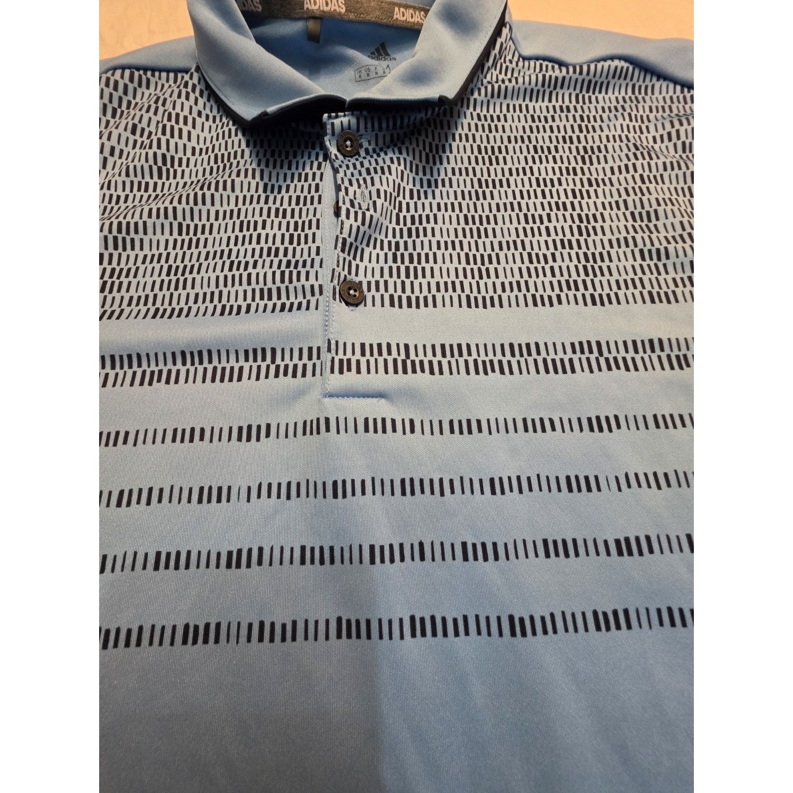 Adidas Adidas Men's Size Medium Short Sleeve 3 Button Blue Golf Size US M / EU 48-50 / 2 - 2 Thumbnail