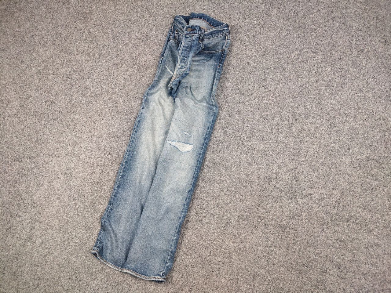 Levi's Levis 501 Patchwork Denim Distressed Jeans Vintage Style Size US 34 / EU 50 - 3 Thumbnail