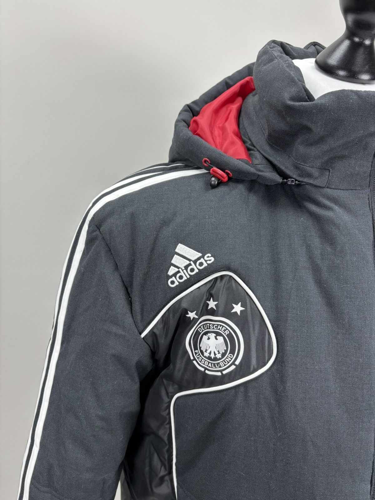 Adidas Mens jacket Adidas Deutscher Fussball Bund Size L Color Gray Size US L / EU 52-54 / 3 - 4 Thumbnail