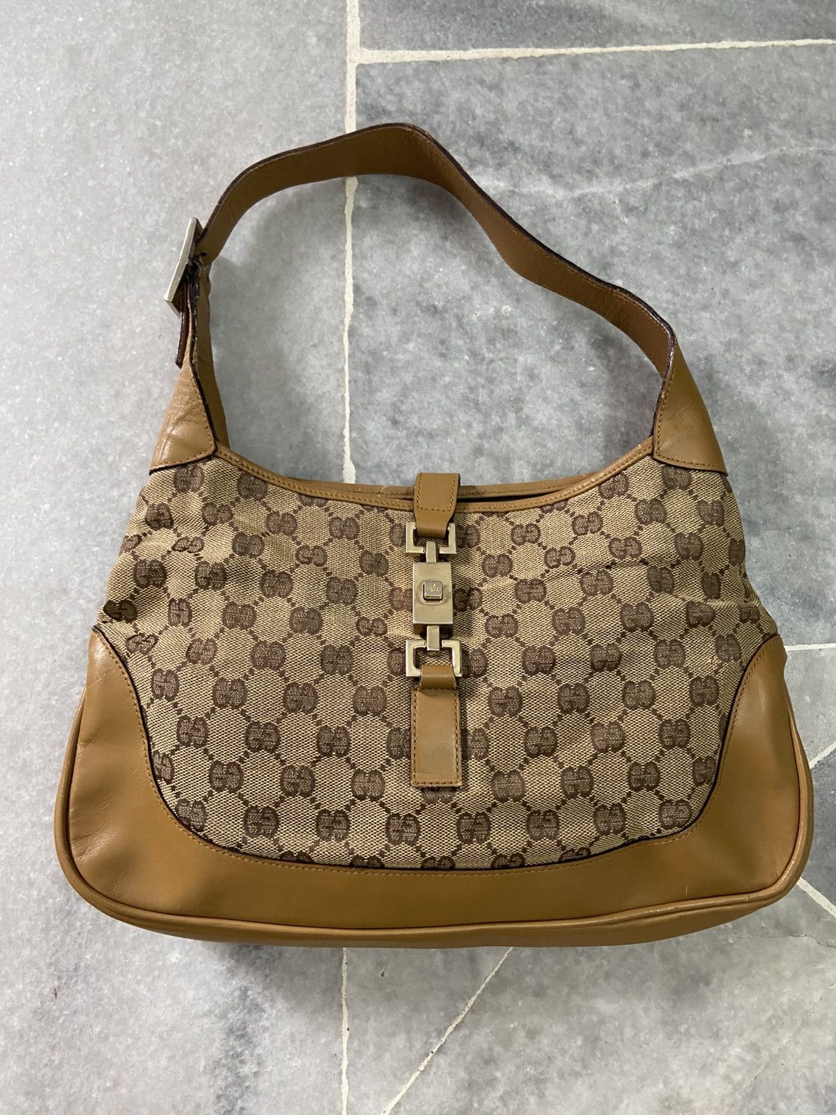Gucci Gucci Gucci Vintage Jackie Bag in Brown Canvas and Leather Size ONE SIZE - 1 Thumbnail