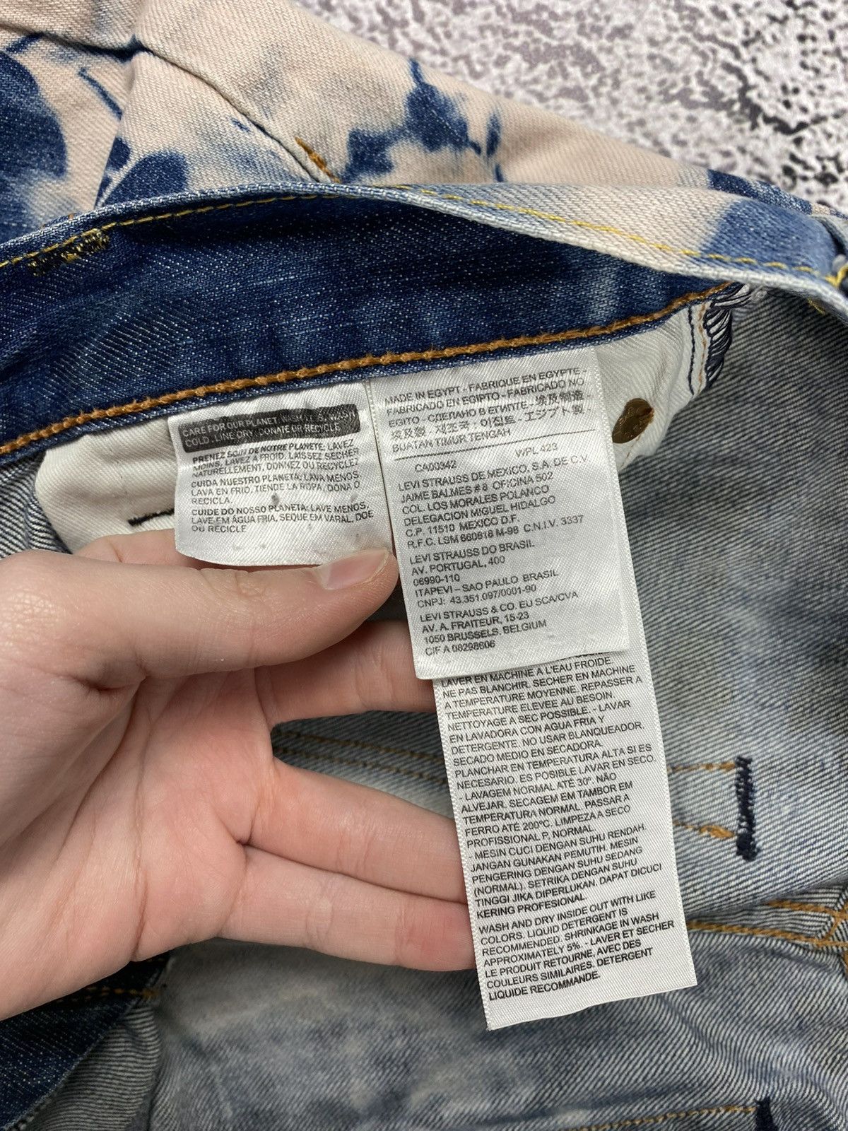 Levi's Vintage Y2K Levi’s 501 tie dye denim jeans streetwear 30 Size US 30 / EU 46 - 6 Thumbnail