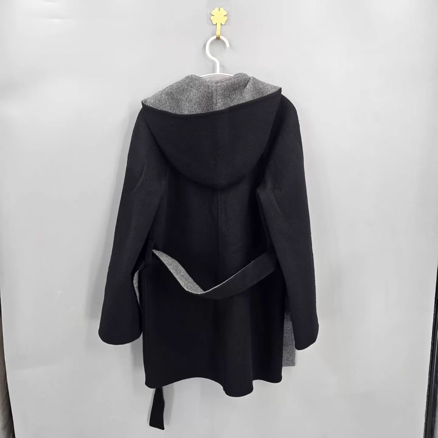 Hermes Hermes Hooded Cashmere Coat Black & Gray 36 99 Size XS / US 0-2 / IT 36-38 - 2 Thumbnail