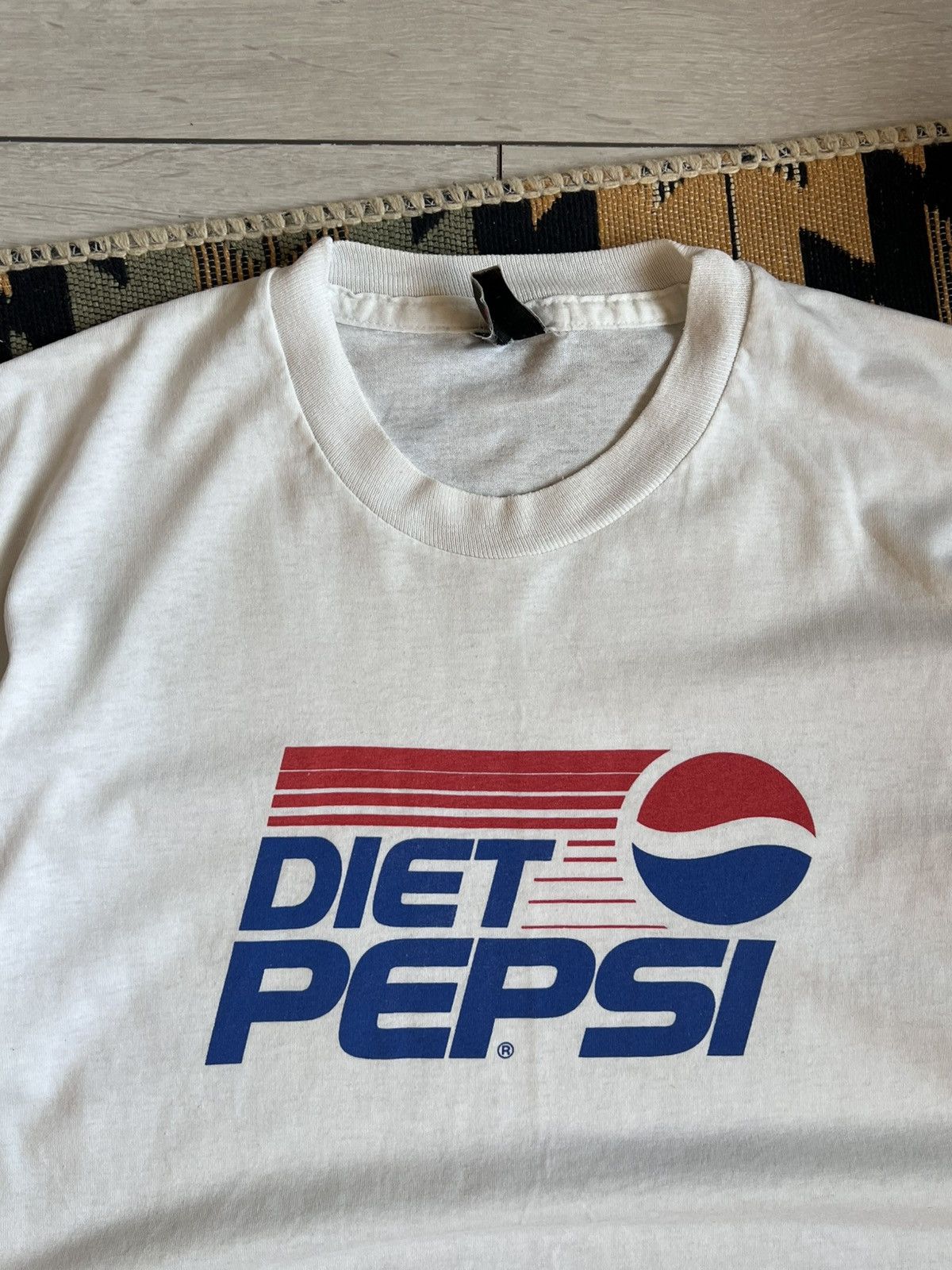 Vintage Diet Pepsi Logo Heather Single Stitch Promo Print T-Shirt Size US L / EU 52-54 / 3 - 4 Thumbnail