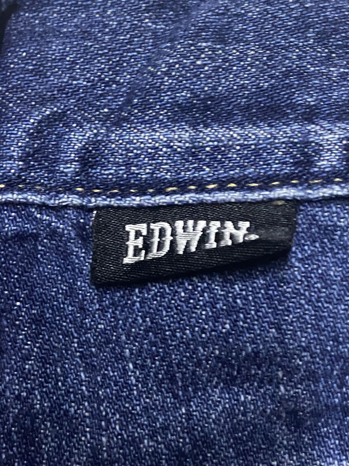 Japanese Brand Vintage Edwin Blue Wash Patches Distressed Super Baggy Jeans Size US 31 - 12 Thumbnail