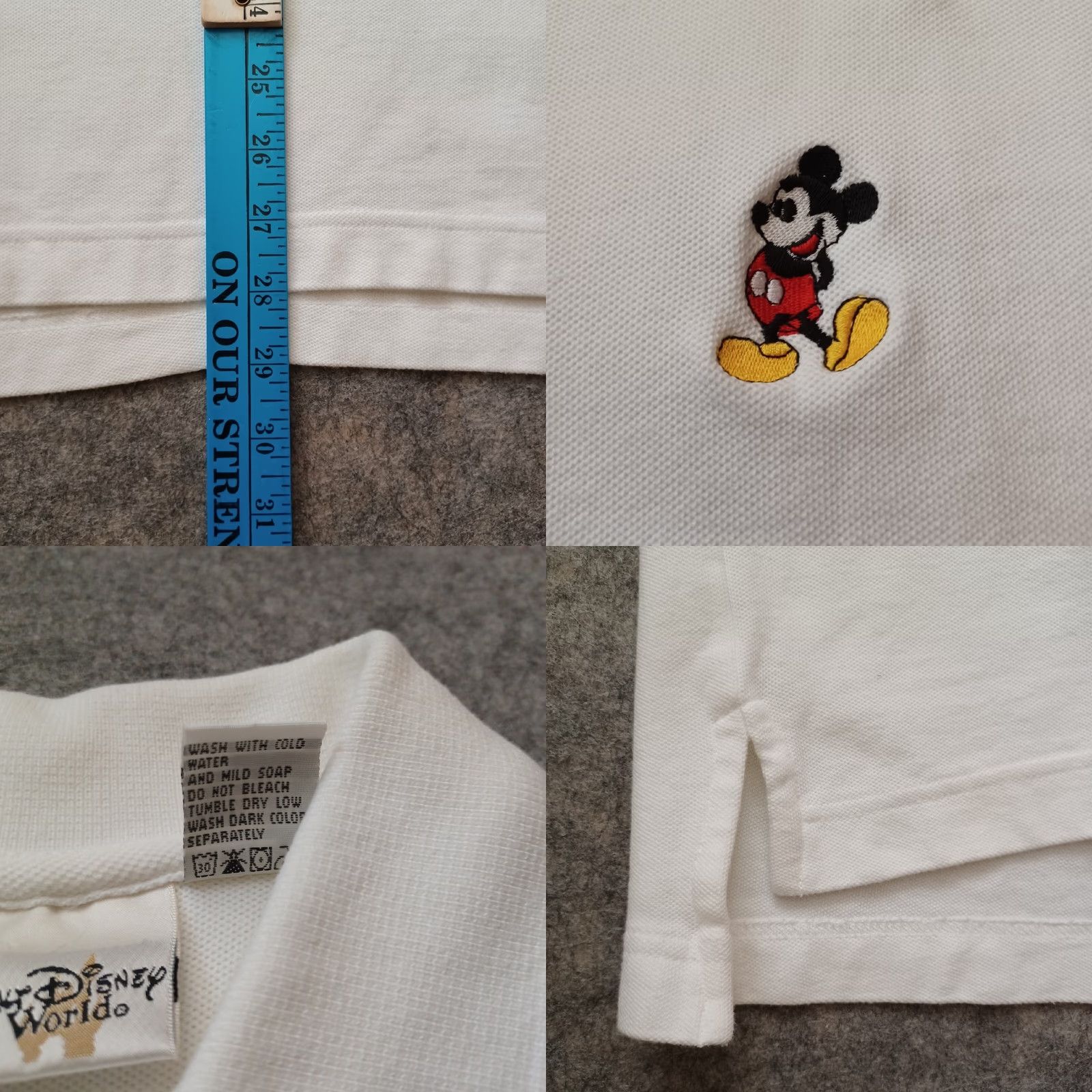 Disney VINTAGE Walt Disney World Shirt Men L White Polo Mickey Mouse Logo Embroidered Size US L / EU 52-54 / 3 - 8 Thumbnail