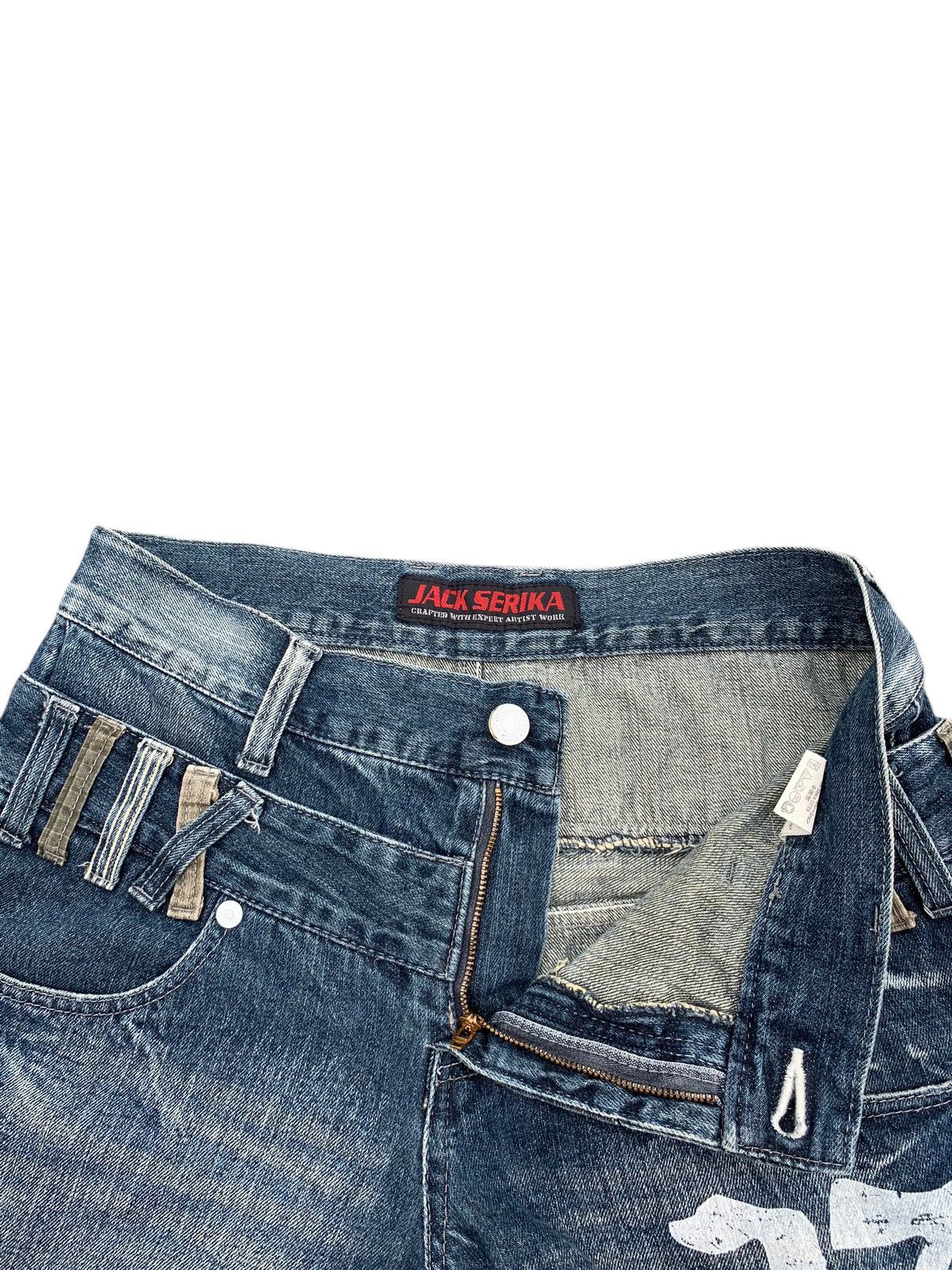 Tornado Mart FLARE JACK SERIKA DOUBLE WAIST WING PUNK DISTRESSED DENIM Size US 32 / EU 48 - 16 Thumbnail