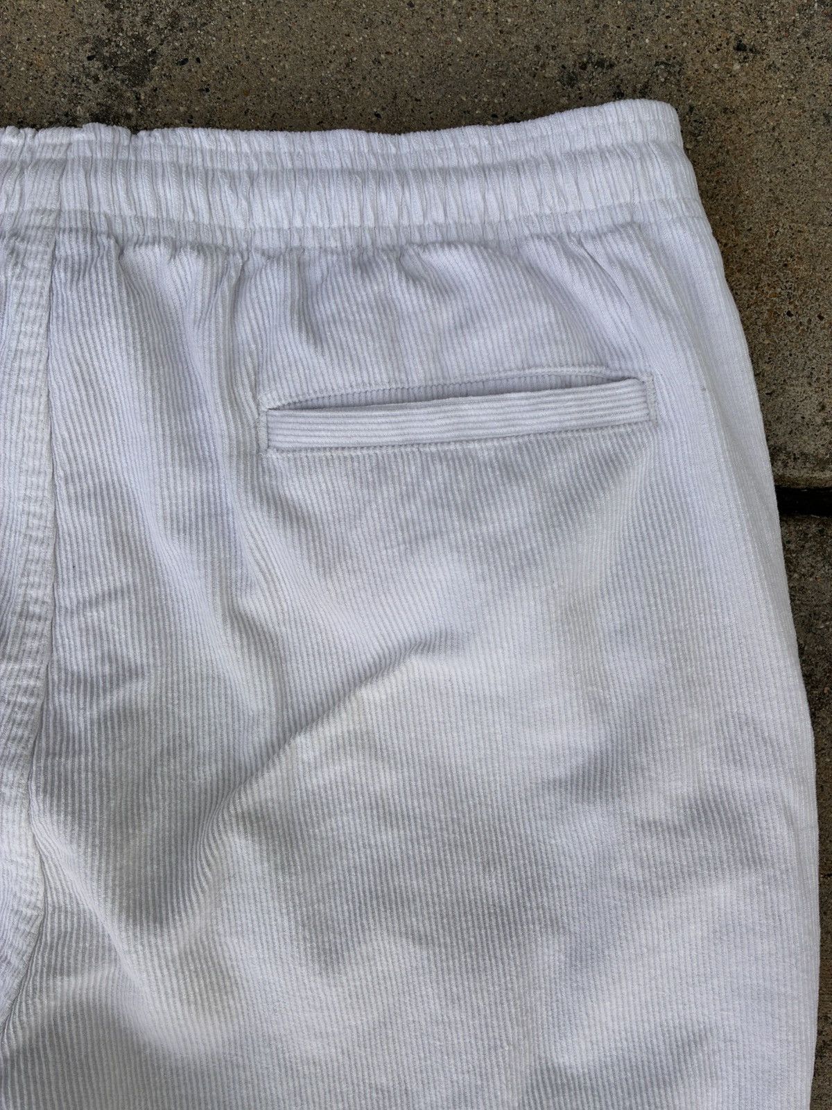Stussy STUSSY White Corduroy Drawstring Waist Laguna Beach Pant Size US 32 / EU 48 - 10 Thumbnail