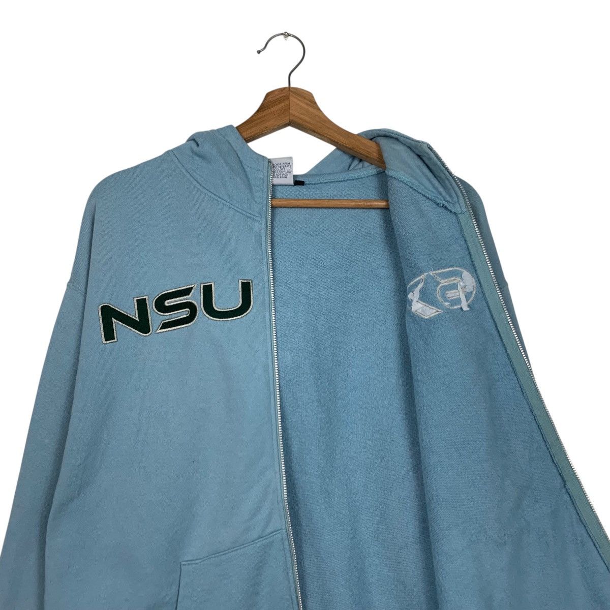Japanese Brand NSU 678 Big Logo Zipper Hoodie Sweatshirt #3585-C164 Size US L / EU 52-54 / 3 - 9 Thumbnail