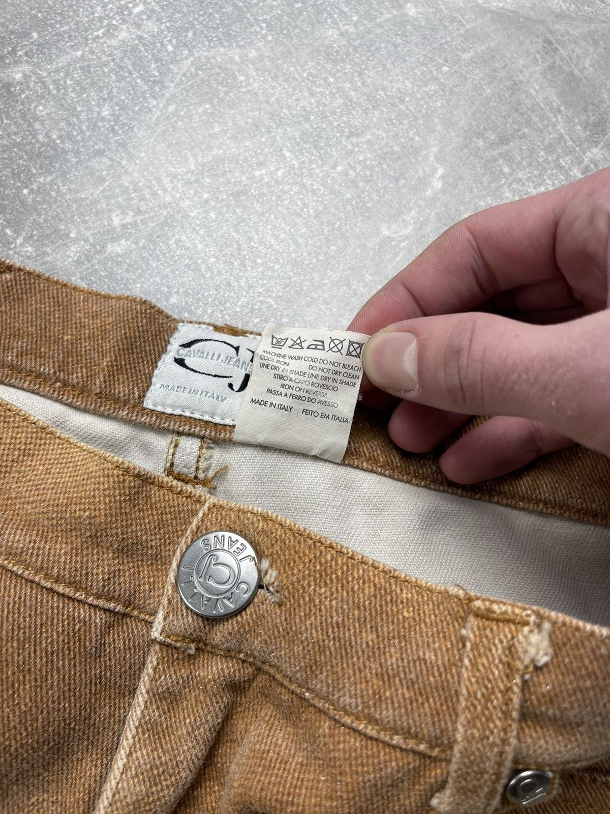 Roberto Cavalli Cavalli Jeans Vintage Denim Jenas Brown Beer Tan Size 29 Size 29" - 14 Thumbnail