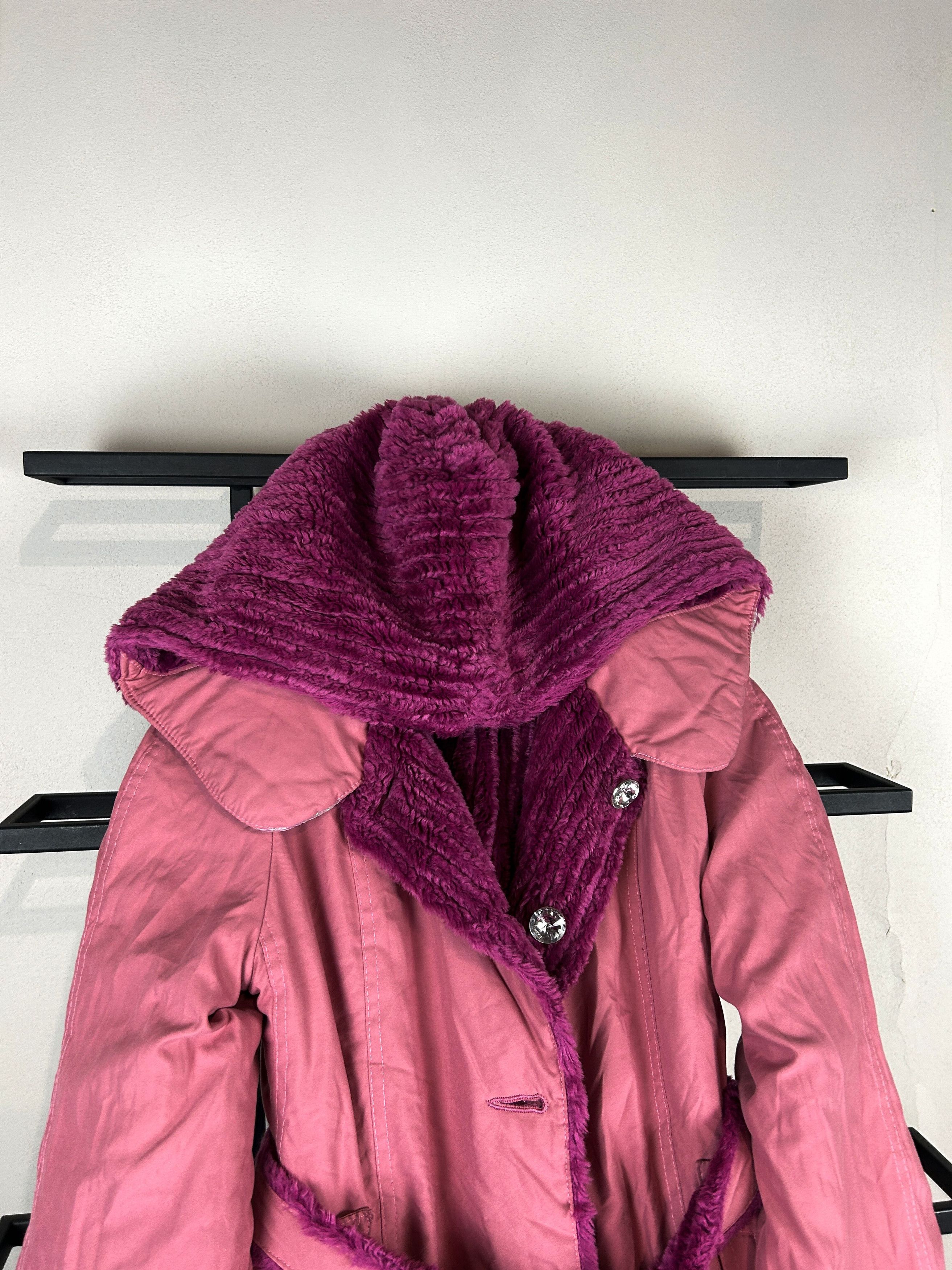 Vintage Vintage Faux Fur Hooded Coat Belted Y2K Glam Archive Style Size US S / EU 44-46 / 1 - 10 Thumbnail