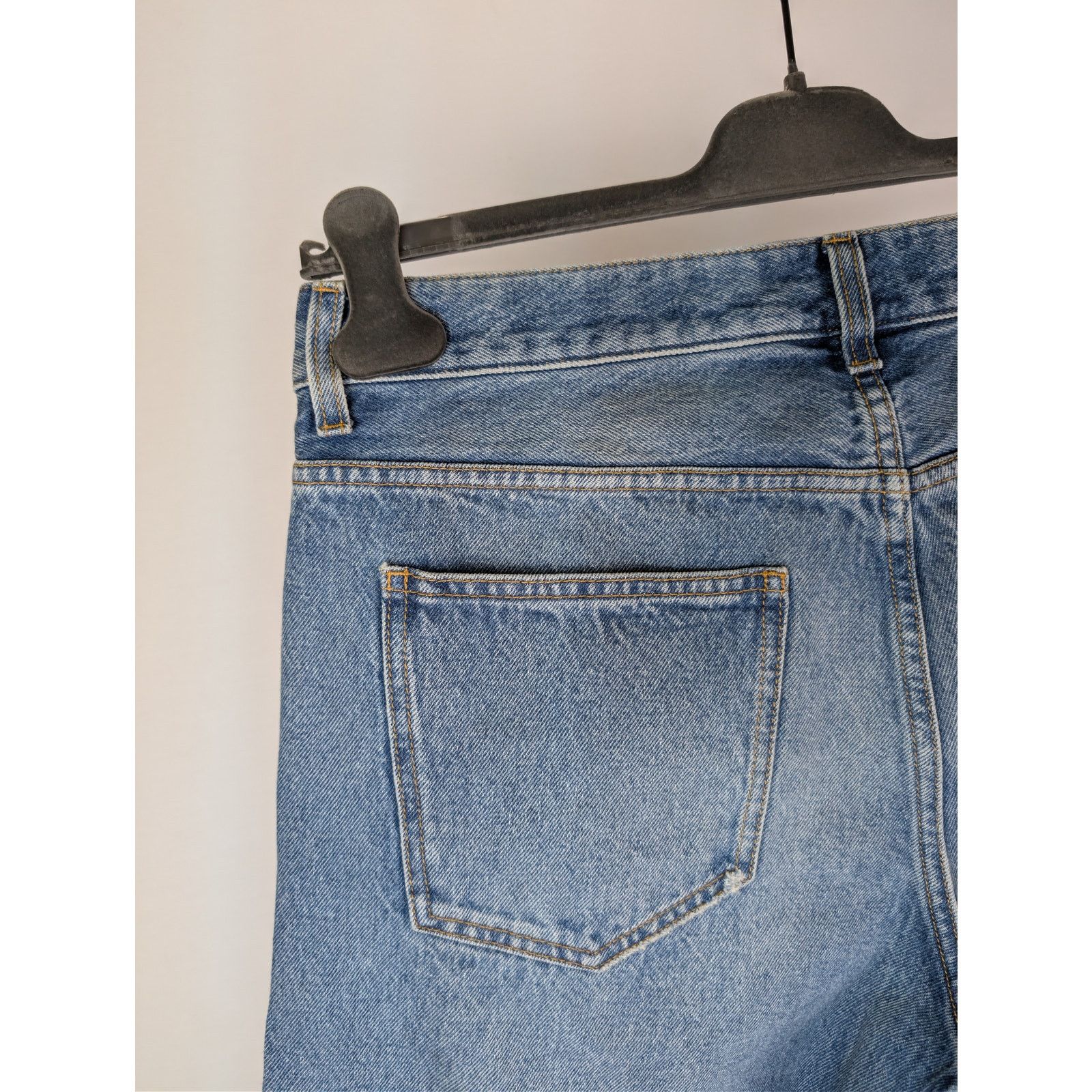 Saint Laurent Paris o1rshd1 Long Extreme Baggy Globe Sky Denim Jeans in Blue Size US 34 / EU 50 - 15 Thumbnail