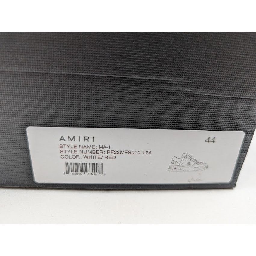 Amiri o1rshd1 Q:2 / MA-1 Low-Top Sneakers in White/ Red Size US 11 / EU 44 - 23 Thumbnail