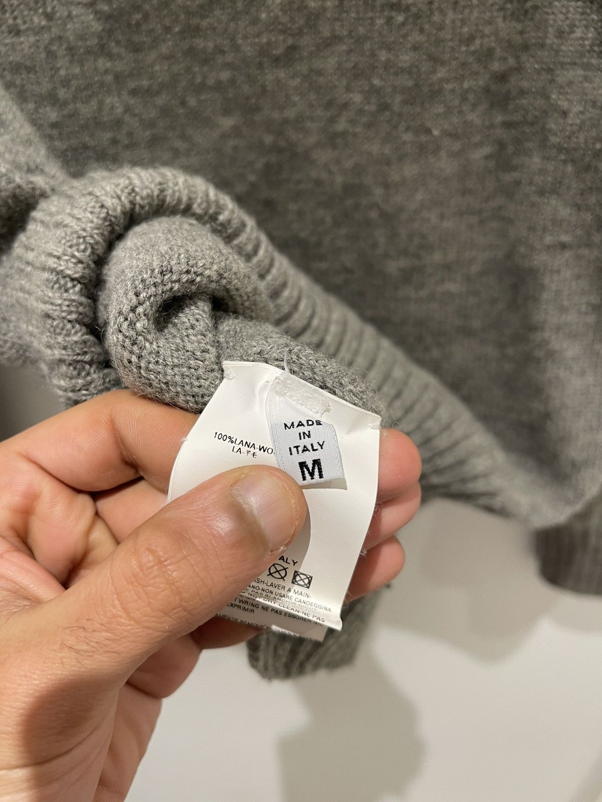 Maison Margiela Maison Margiela Fall 2004 Grey Wool Shawl Collar KnitSweater Size US M / EU 48-50 / 2 - 18 Thumbnail