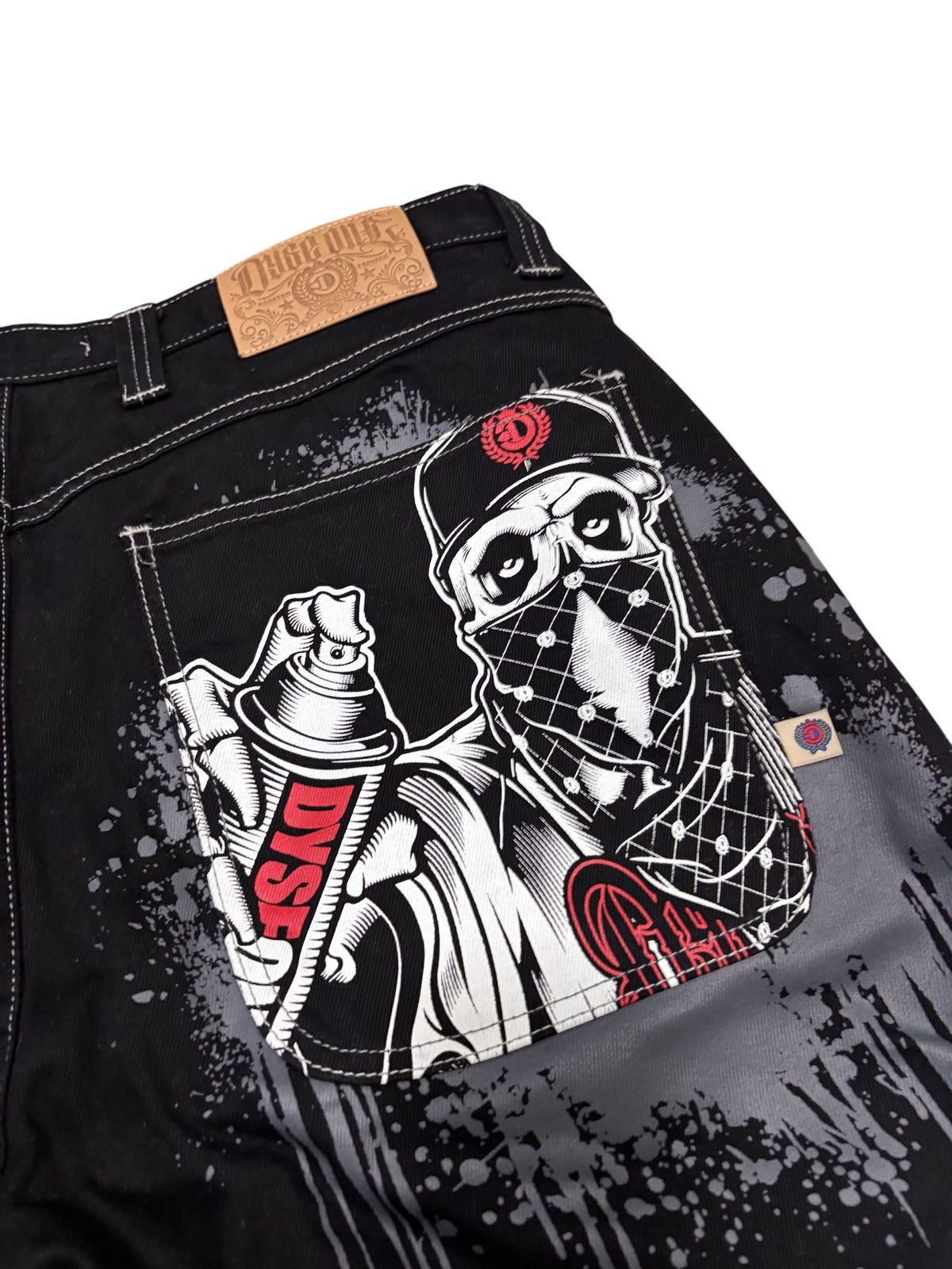 JNCO Vintage 90s Jnco Style Jean Shorts Mens 42 Graffiti Back Hit Size US 42 / EU 58 - 3 Thumbnail