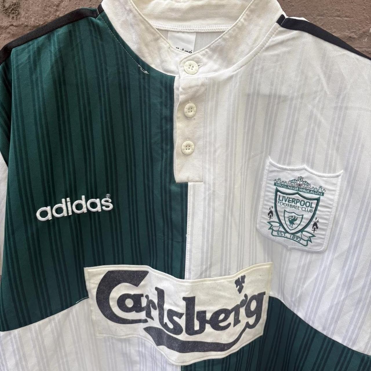 Adidas Authentic Vintage Adidas Liverpool 1995-1996 Away Jersey Size US XL / EU 56 / 4 - 4 Thumbnail