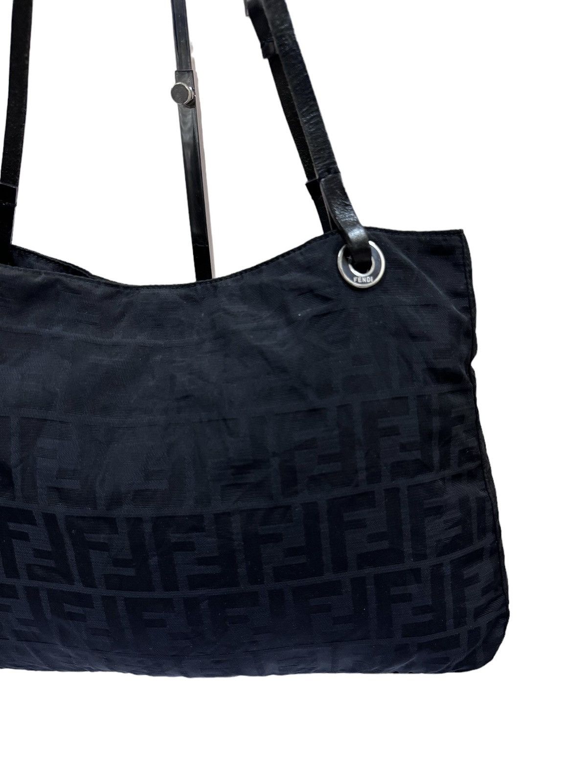 Fendi Authentic🔥Fendi Zucca Black Canvas Tote Bag Size ONE SIZE - 5 Thumbnail